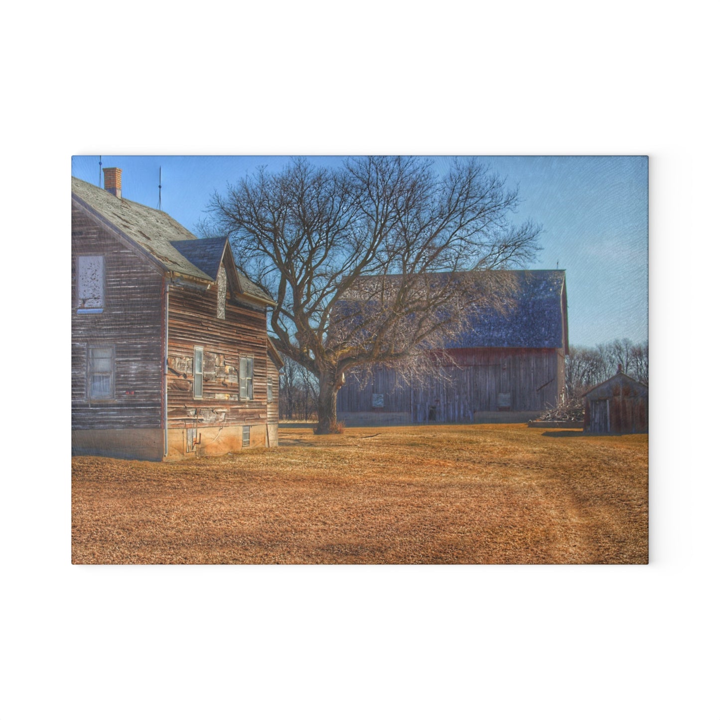 U R There Photography South Elkton Road Forgotten Greys Rustic Farmhouse Tempered-Glass Cutting Board
