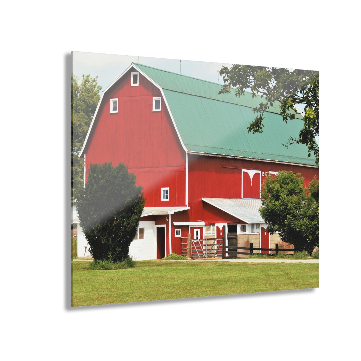 U R There Photography Stewart Road Red II Rustic Farmhouse Acrylic Wall Print