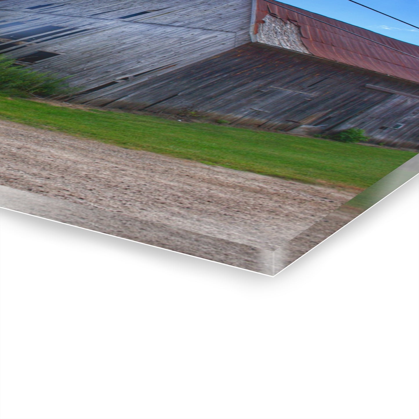 U R There Photography Schoenherr Road Grey I Rustic Farmhouse Acrylic Wall Print