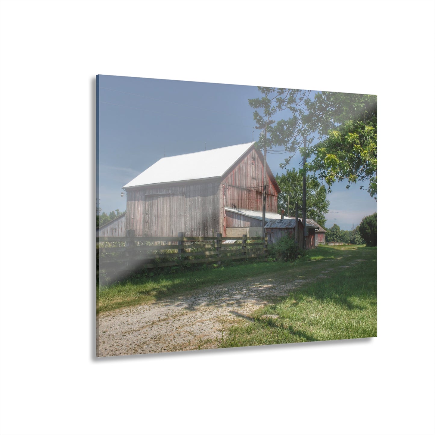 U R There Photography Castle Road Cow Barn II Rustic Farmhouse Acrylic Wall Print
