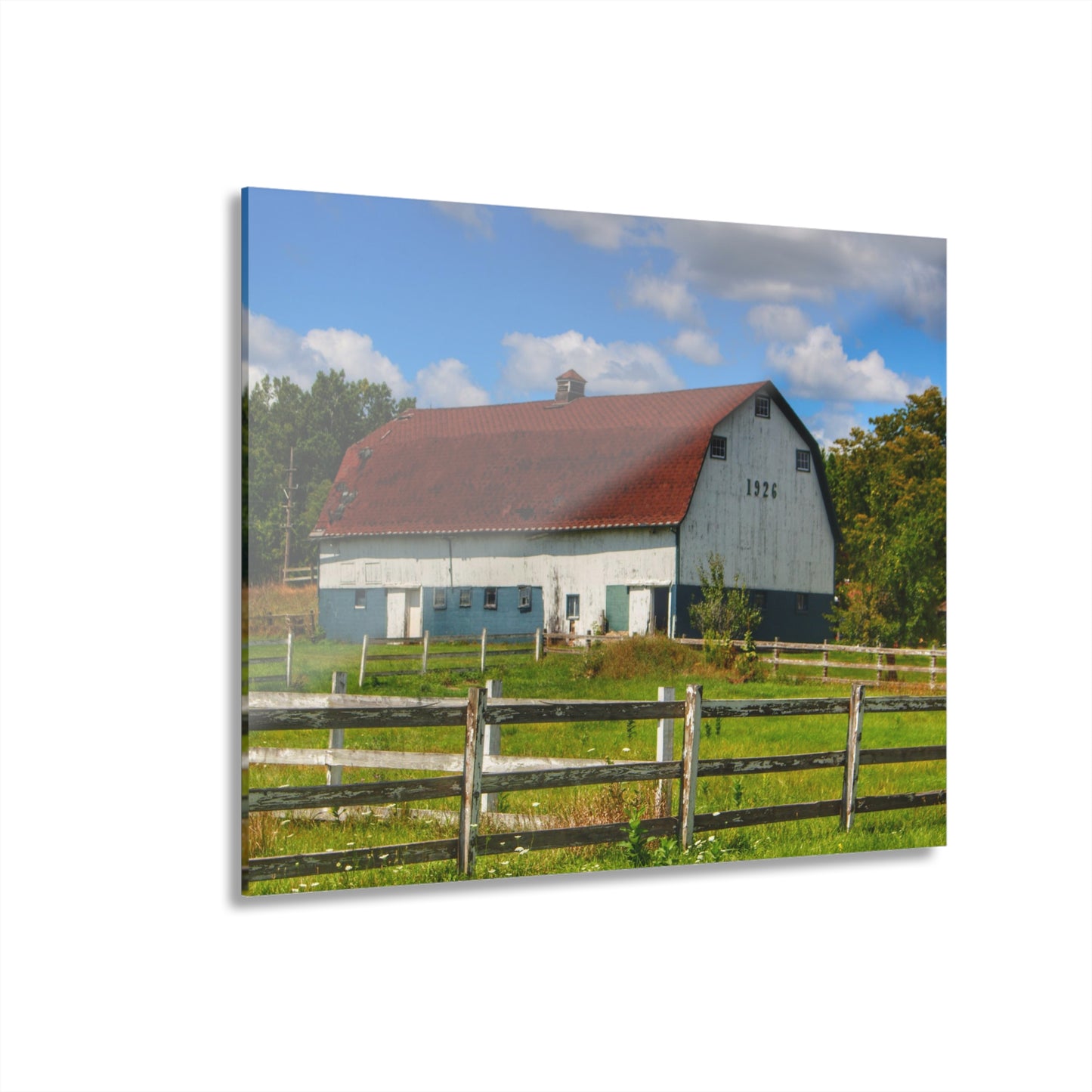 U R There Photography Beyond the Fence on Clark Road Rustic Farmhouse Acrylic Wall Print