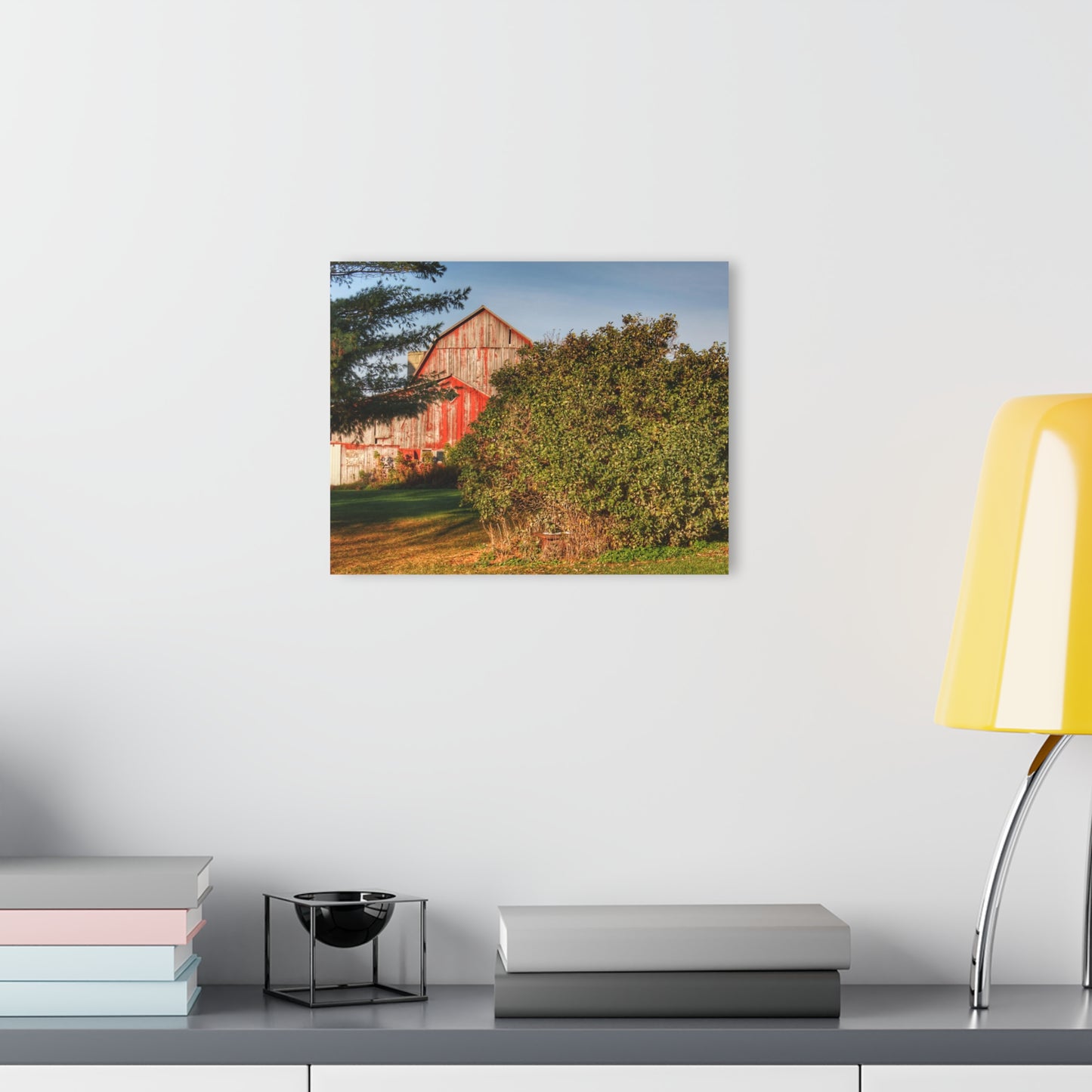 U R There Photography Cade Road Red II Rustic Farmhouse Acrylic Wall Print