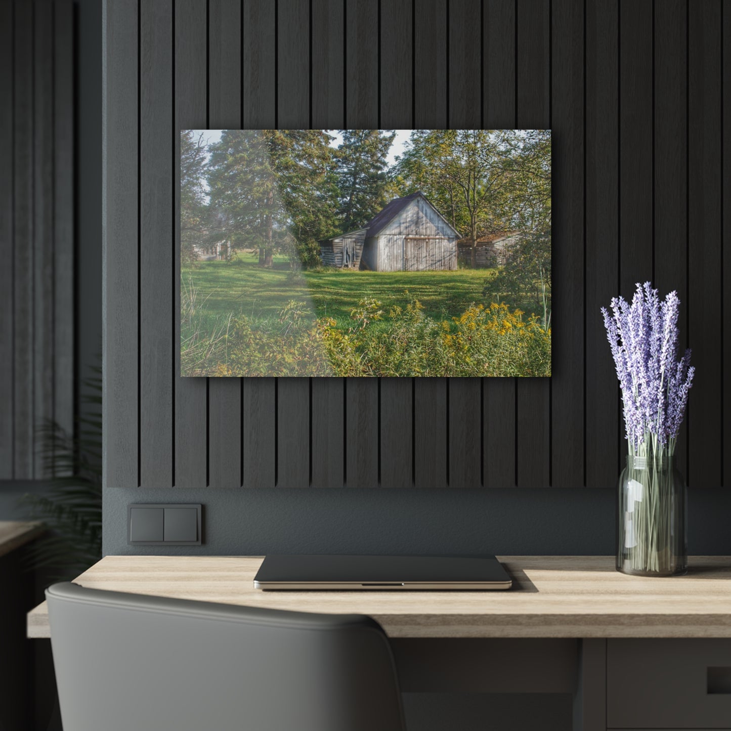 U R There Photography Bowers Road Little White Rustic Farmhouse Acrylic Wall Print