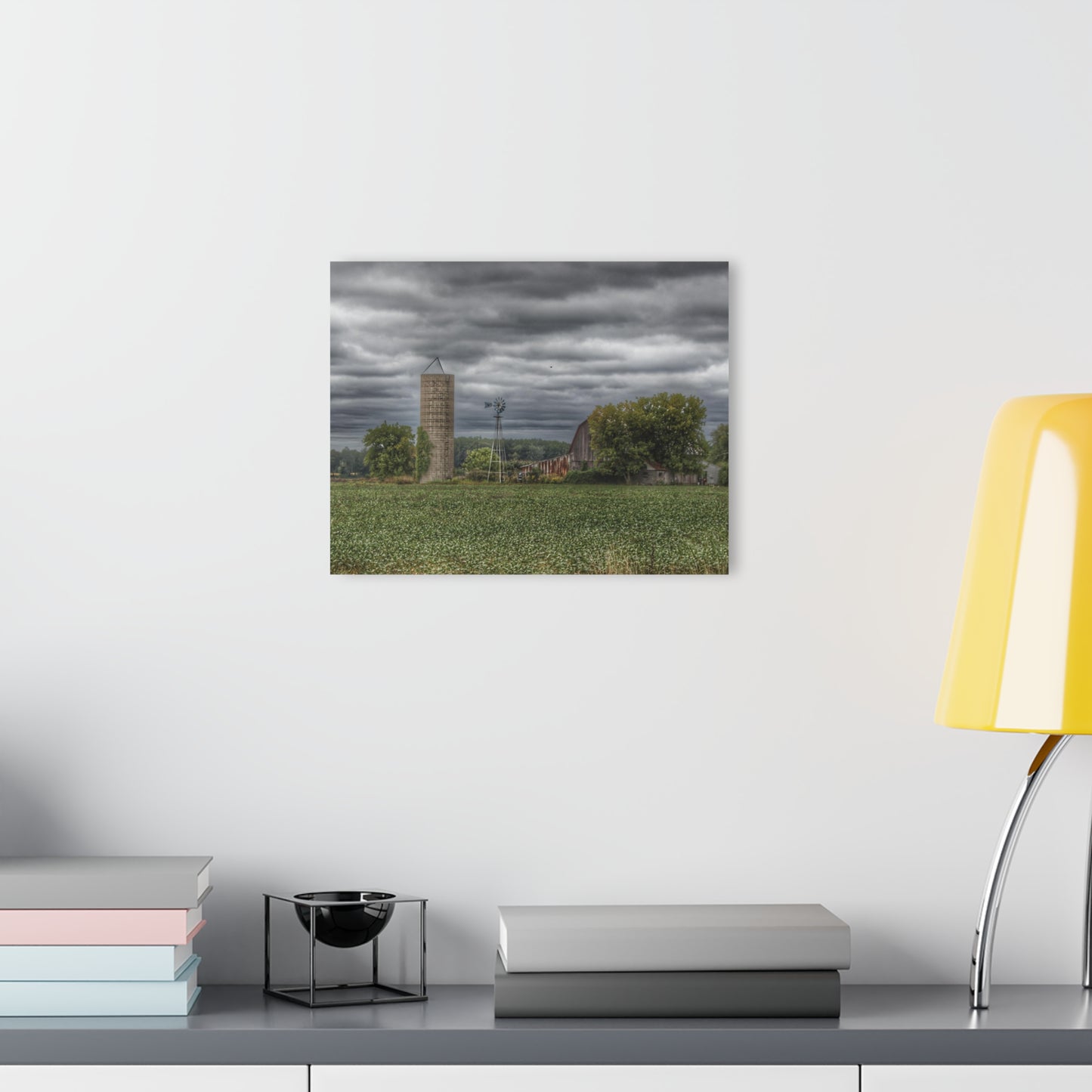 U R There Photography Rider Road Grey Rustic Farmhouse Acrylic Wall Print