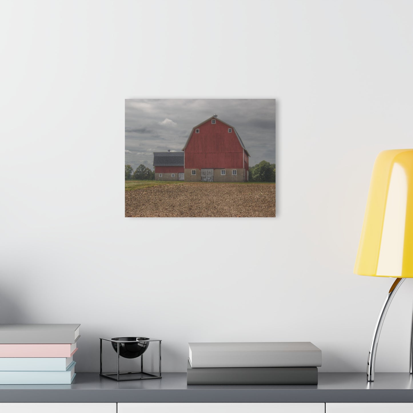 U R There Photography Cade Road Red I Rustic Farmhouse Acrylic Wall Print