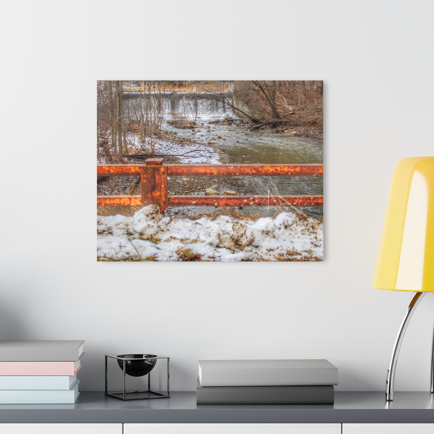 U R There Photography Piersonville Road Dam Rustic Farmhouse Acrylic Wall Print