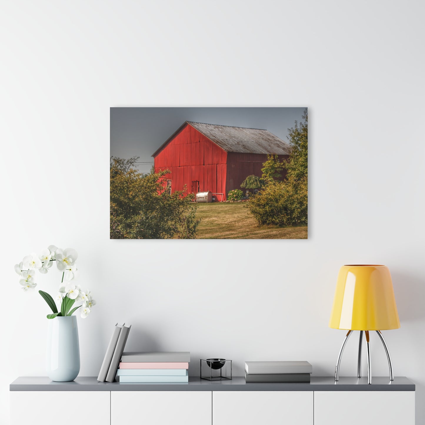 U R There Photography Vassar Roadside Red Rustic Farmhouse Acrylic Wall Print