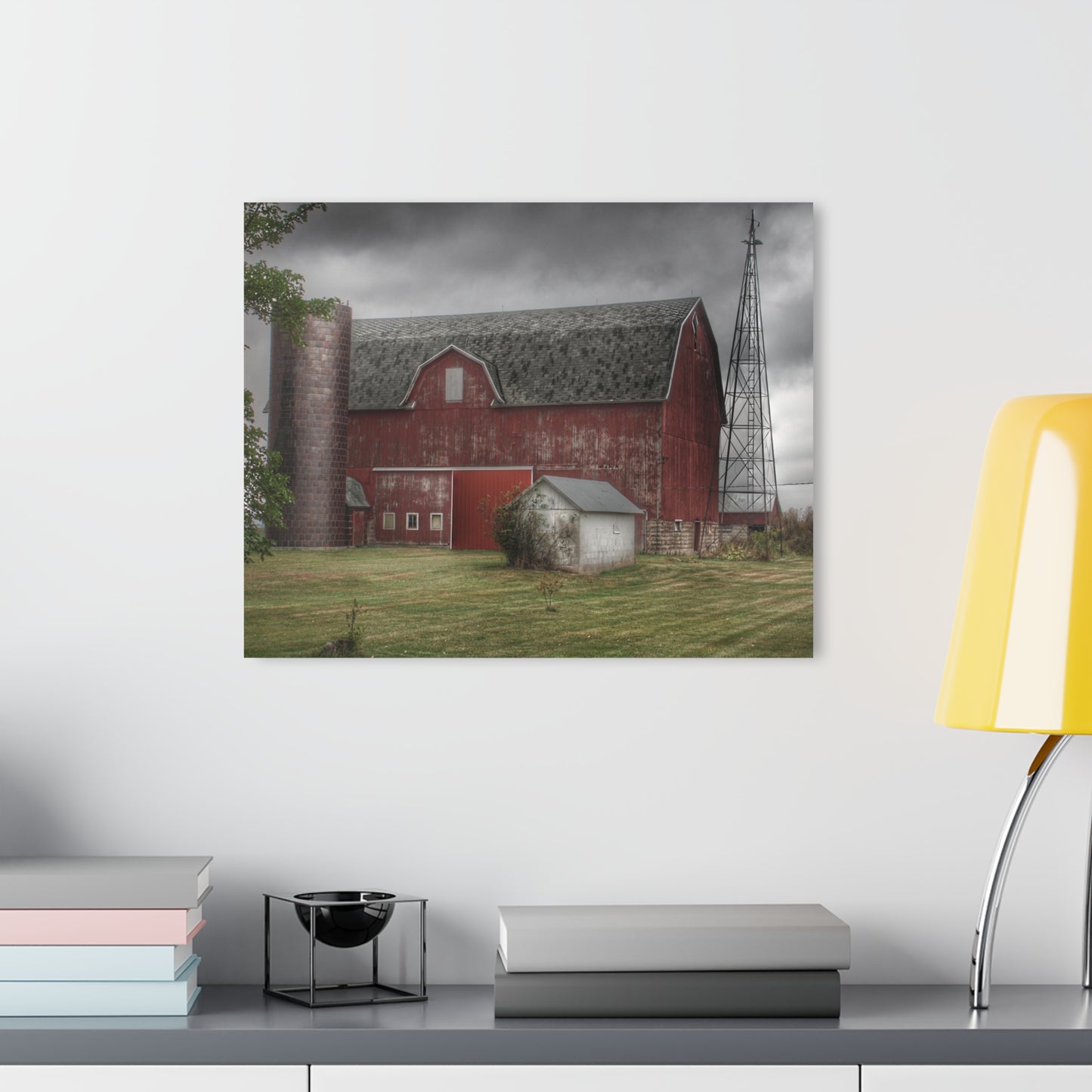 U R There Photography Weaver Road Red II Rustic Farmhouse Acrylic Wall Print