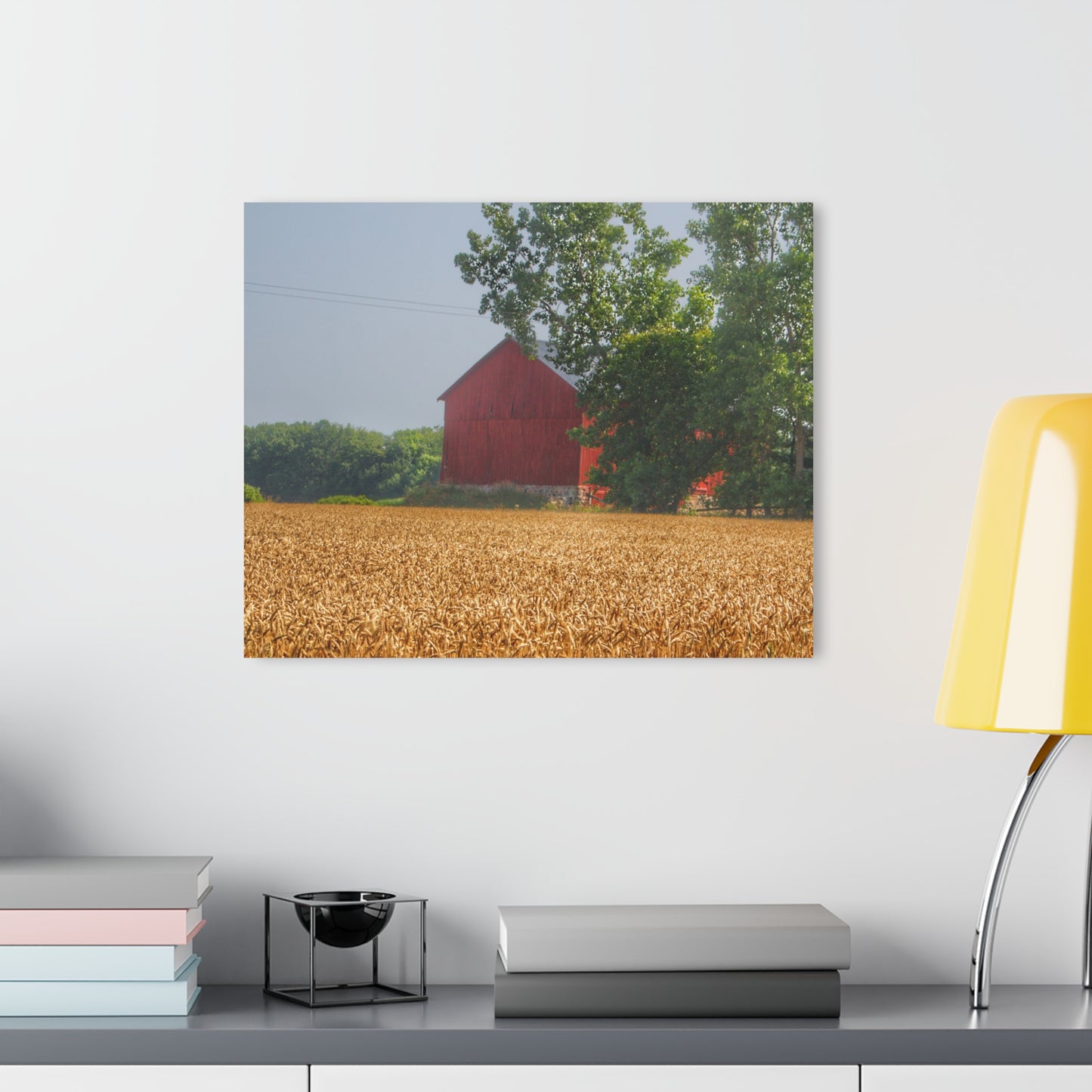 U R There Photography Tubspring Road Hidden Red Rustic Farmhouse Acrylic Wall Print