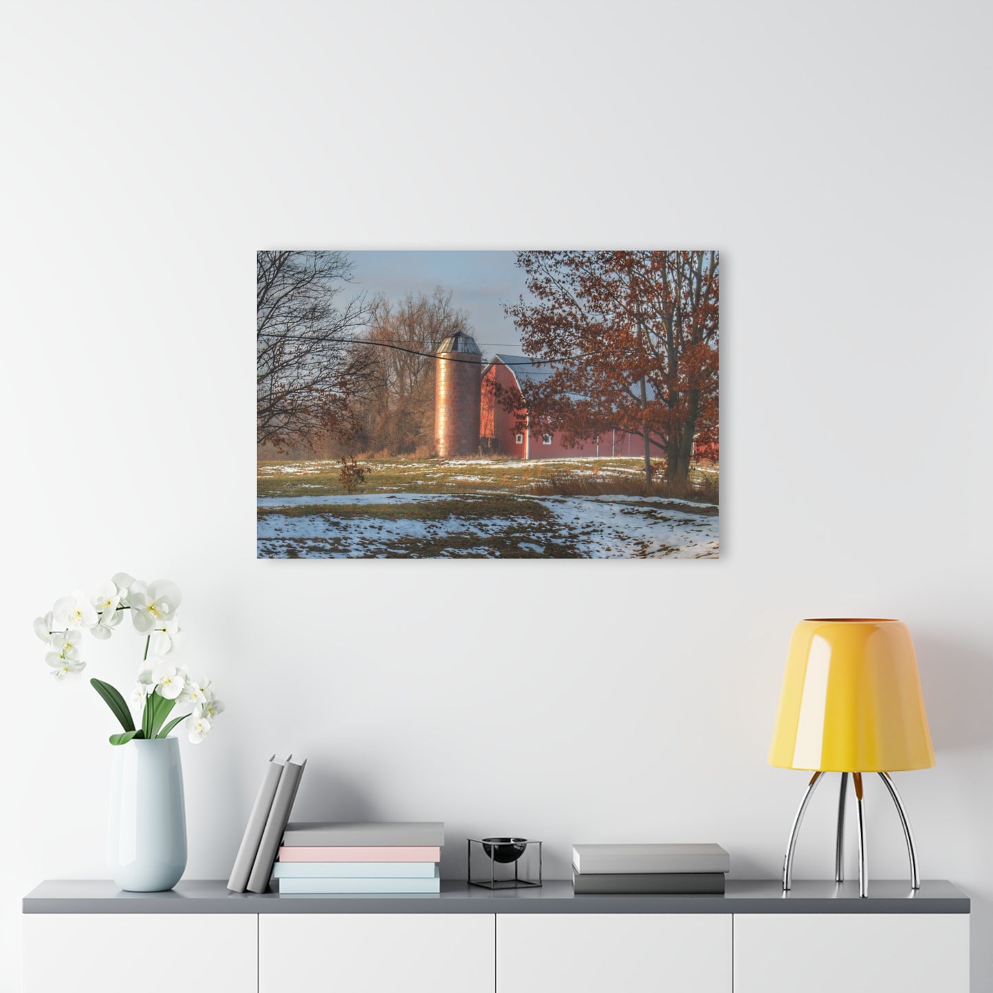 U R There Photography Vienna Road Red Rustic Farmhouse Acrylic Wall Print