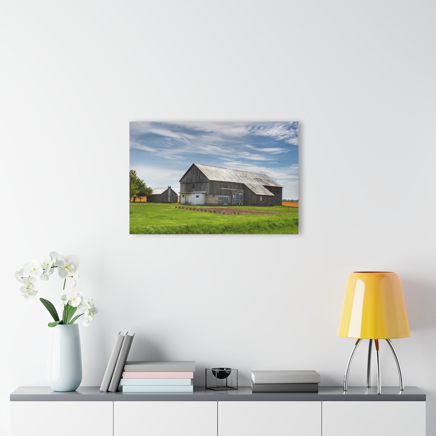 U R There Photography Bay Port Road Greys Rustic Farmhouse Acrylic Wall Print