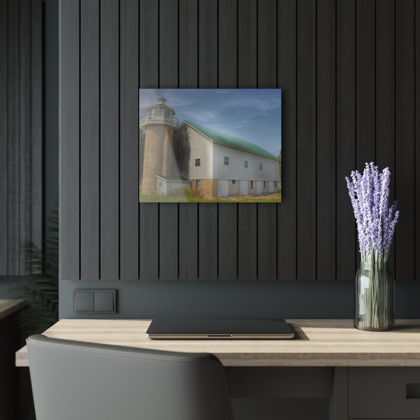 U R There Photography Phelps Road Lighthouse Barn I Rustic Farmhouse Acrylic Wall Print