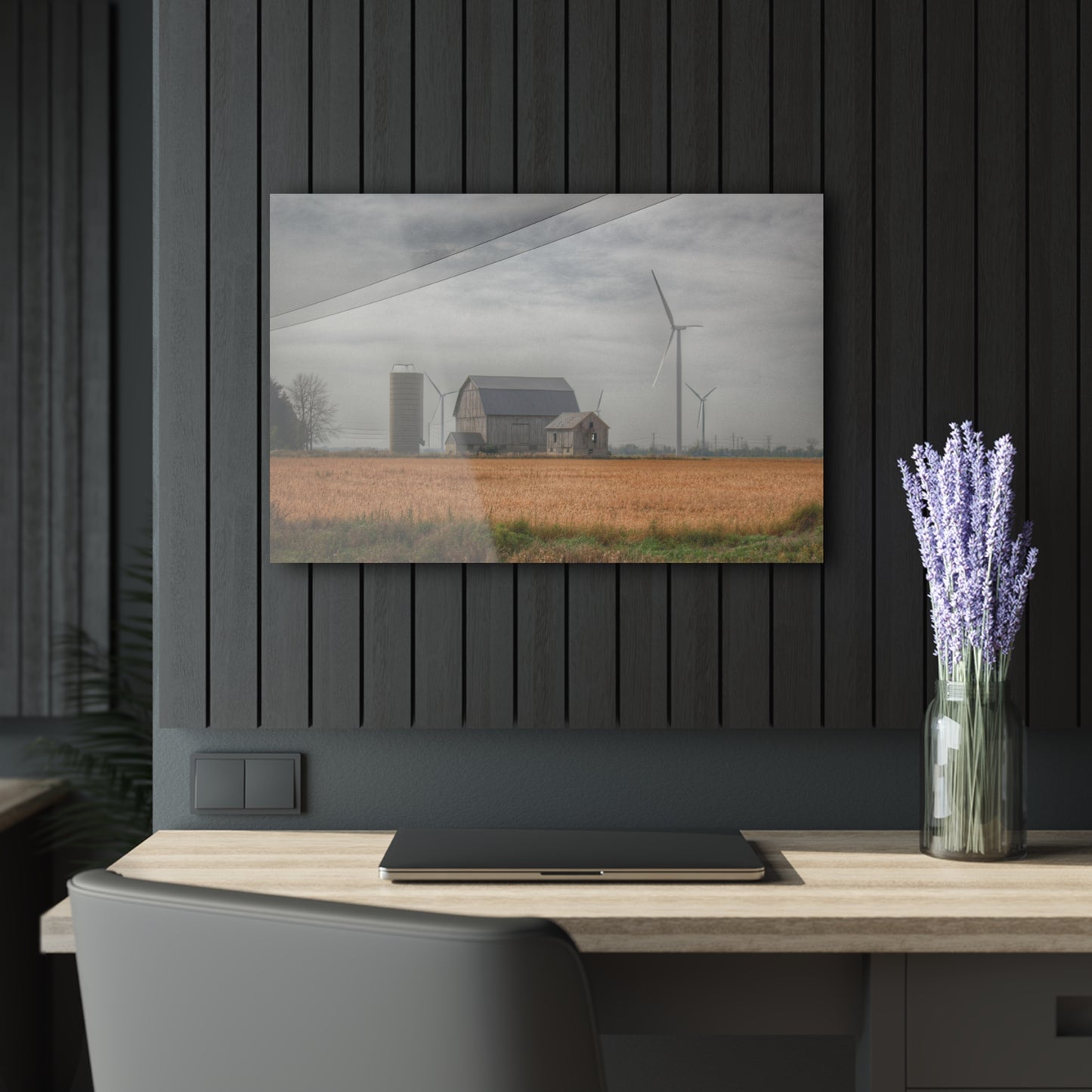 U R There Photography Pinabog Greys Rustic Farmhouse Acrylic Wall Print 14 "x 11"