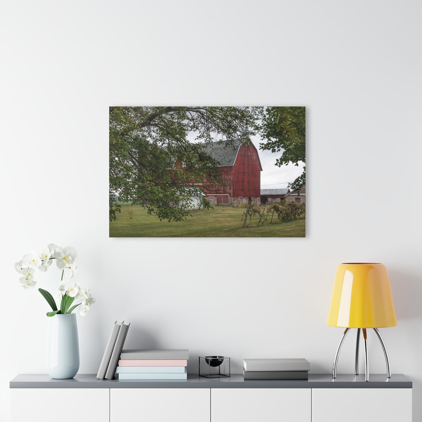 U R There Photography Weaver Road Red I Rustic Farmhouse Acrylic Wall Print