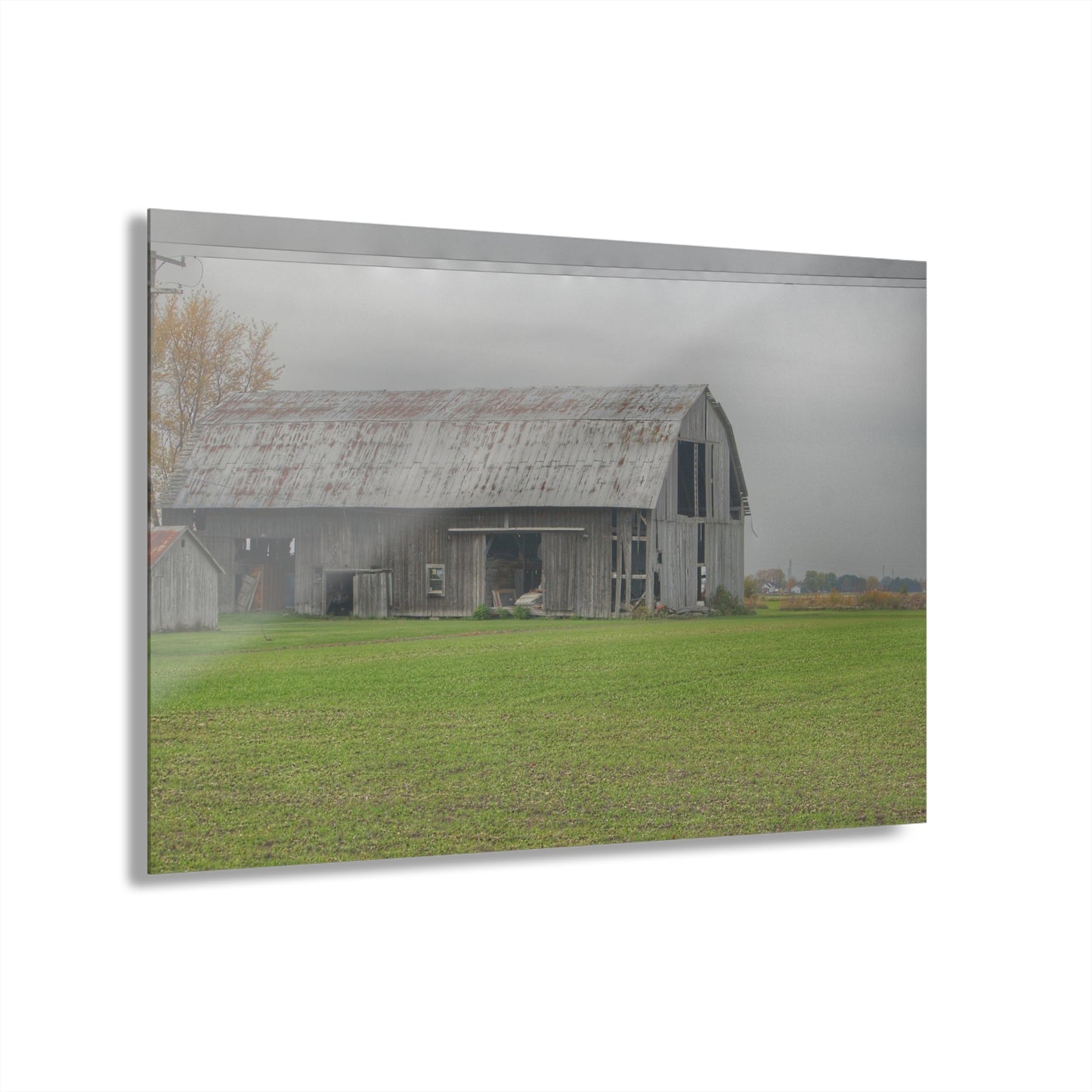 U R There Photography Bradford Road Grey Rustic Farmhouse Acrylic Wall Print