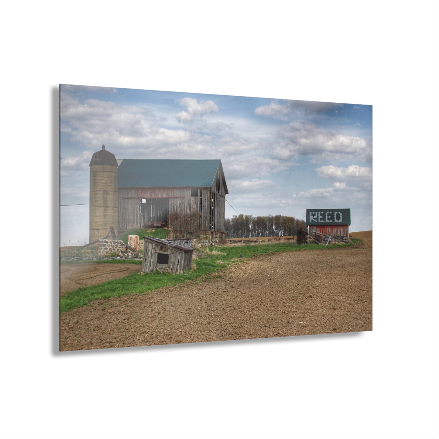 U R There Photography Cedar Creek Road Reds Rustic Farmhouse Acrylic Wall Print