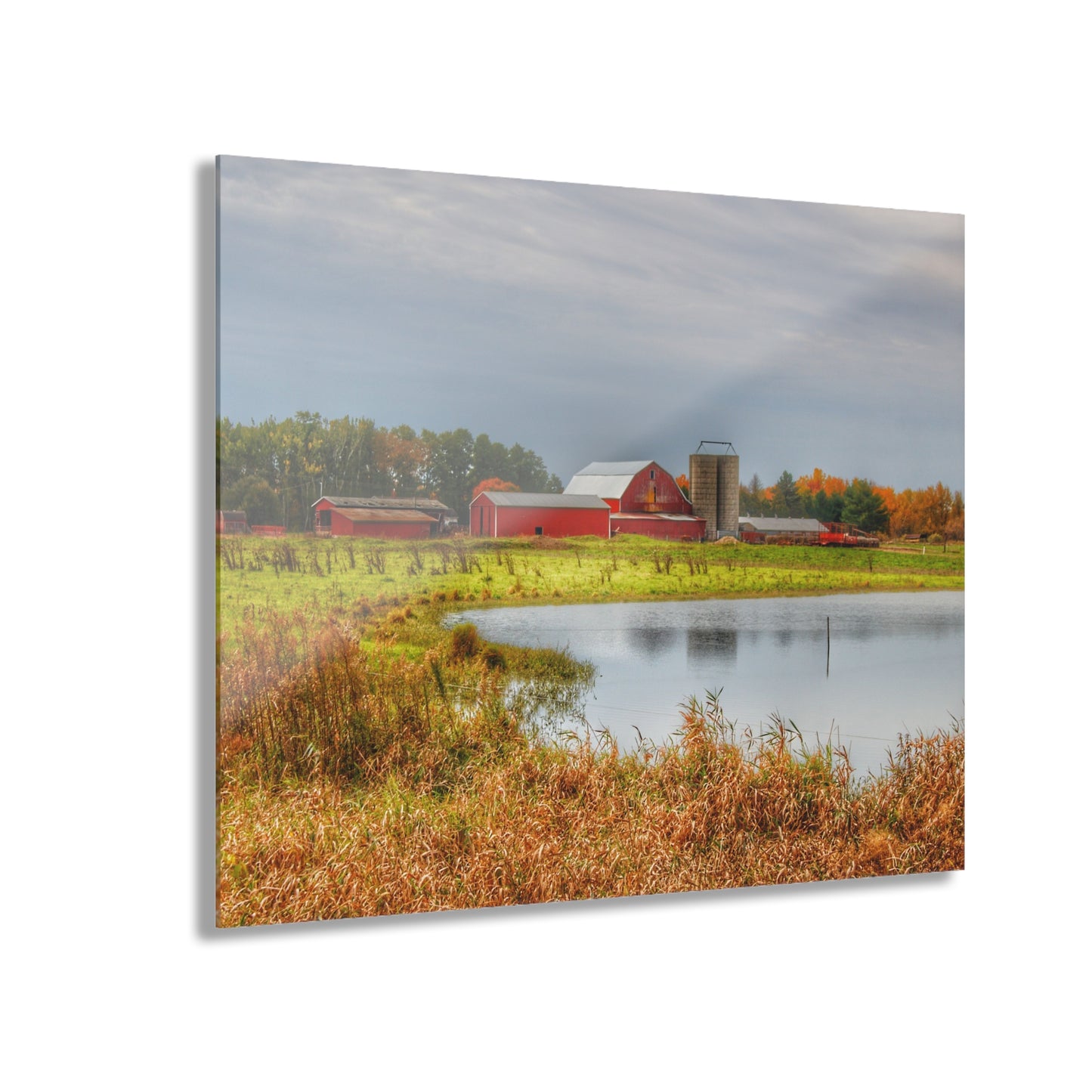 U R There Photography Oakwood Reds Rustic Farmhouse Acrylic Wall Print