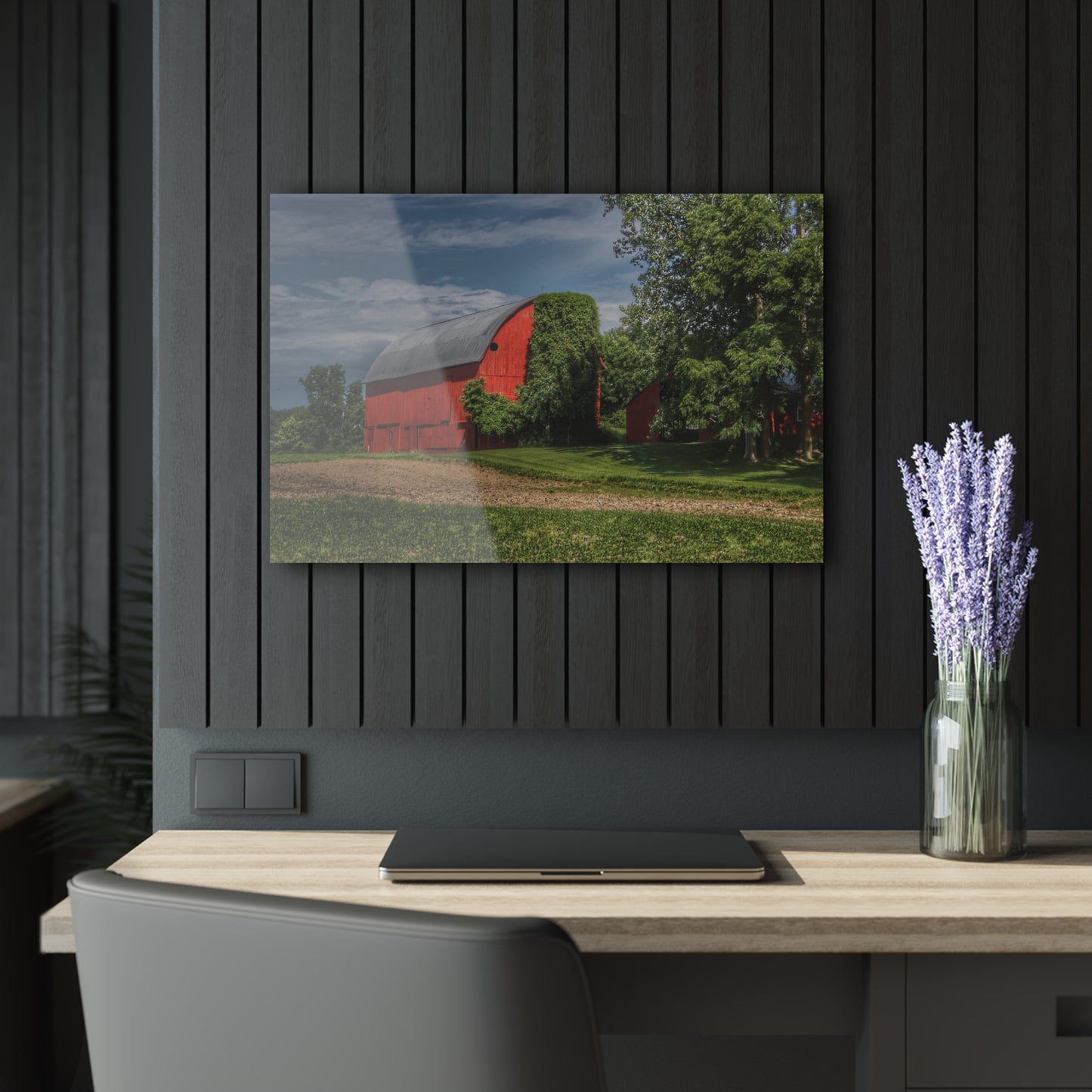 U R There Photography Catlin Road Red I Rustic Farmhouse Acrylic Wall Print