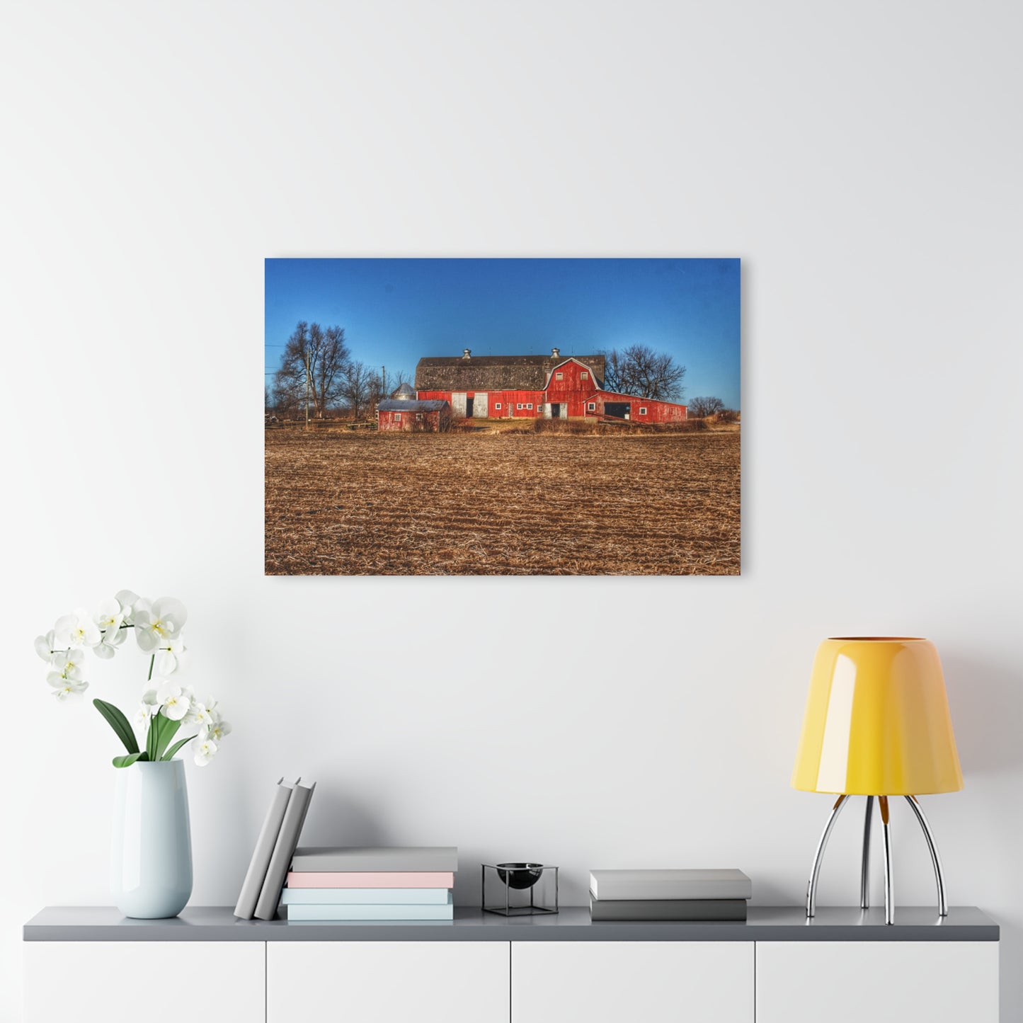U R There Photography Rochester Road Red II Rustic Farmhouse Acrylic Wall Print