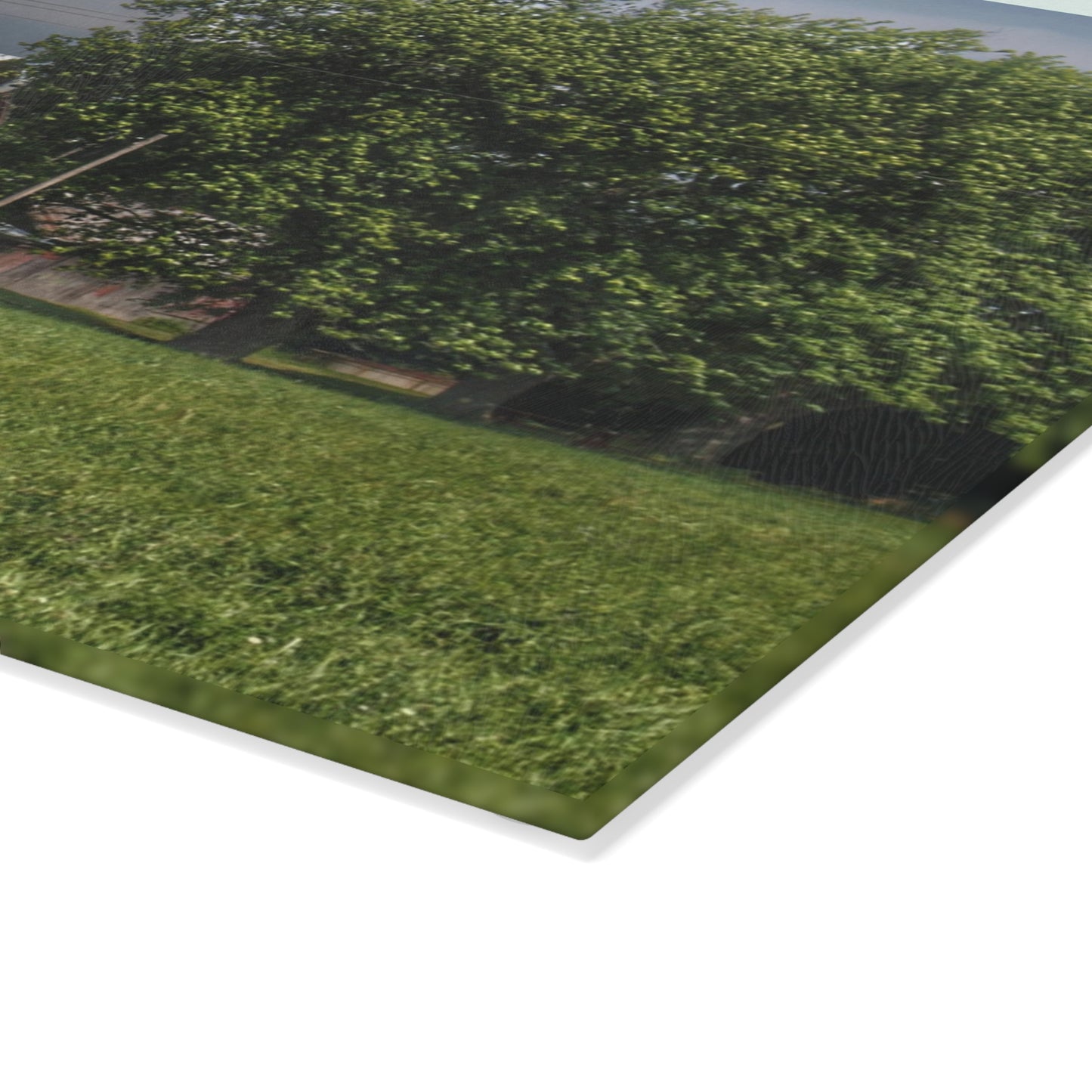 U R There Photography Castle Road Cow Barn III Rustic Farmhouse Tempered-Glass Cutting Board