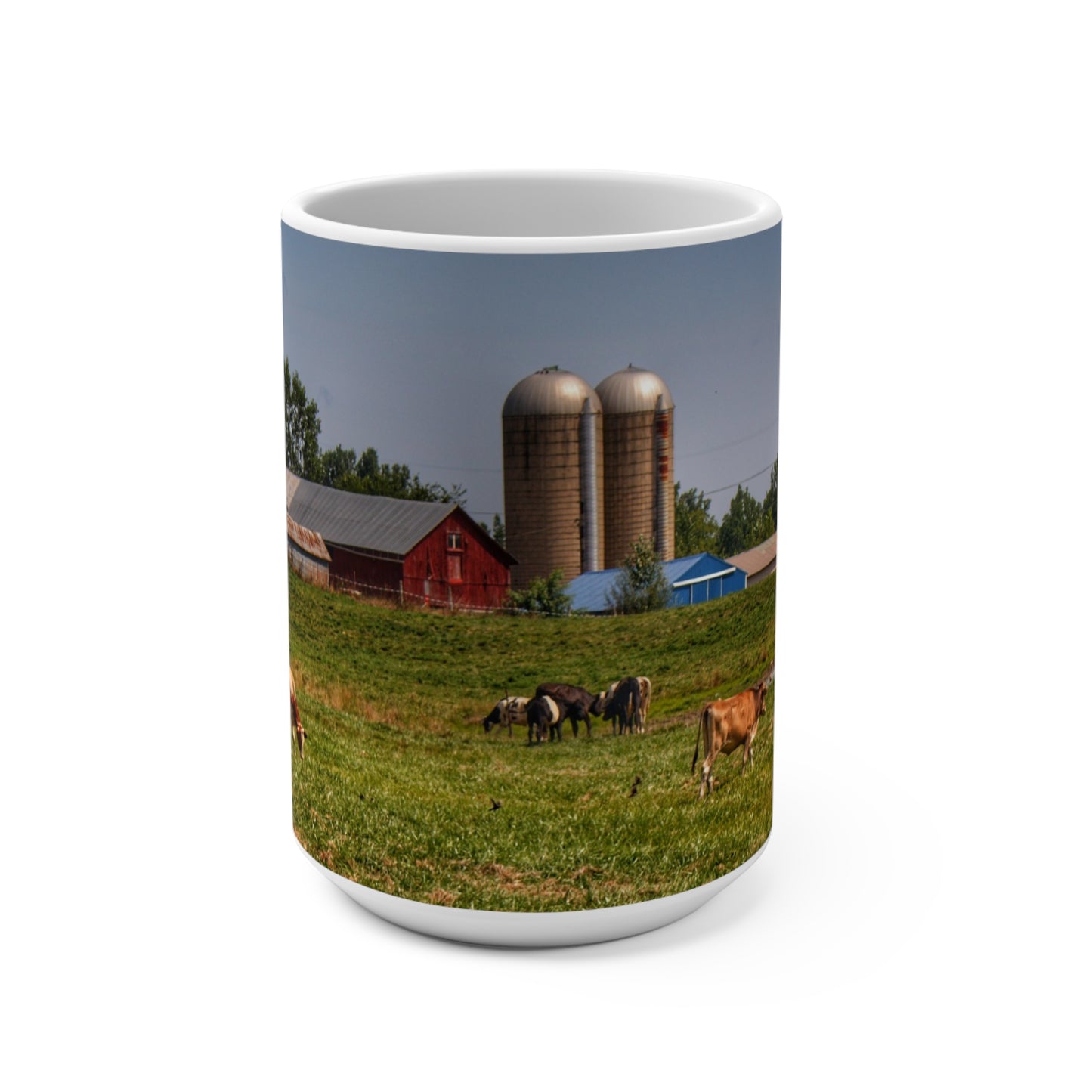Rustic Farmhouse Coffee Mug featuring Country Farm and Cows I