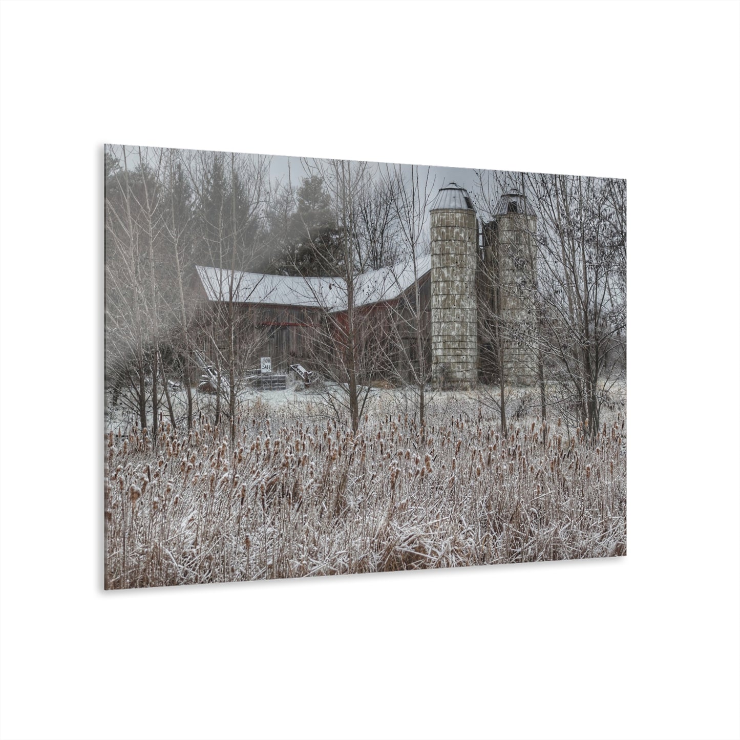 U R There Photography Washburn Road Hidden Red Rustic Farmhouse Acrylic Wall Print