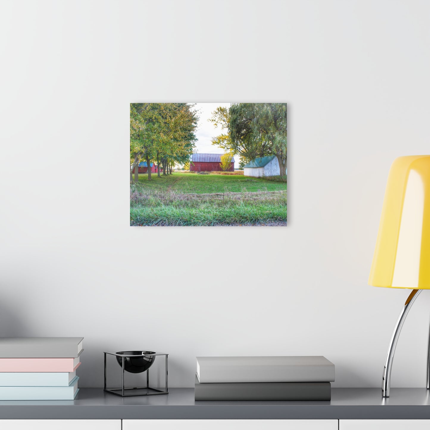 U R There Photography Wilcox Road Reds Rustic Farmhouse Acrylic Wall Print