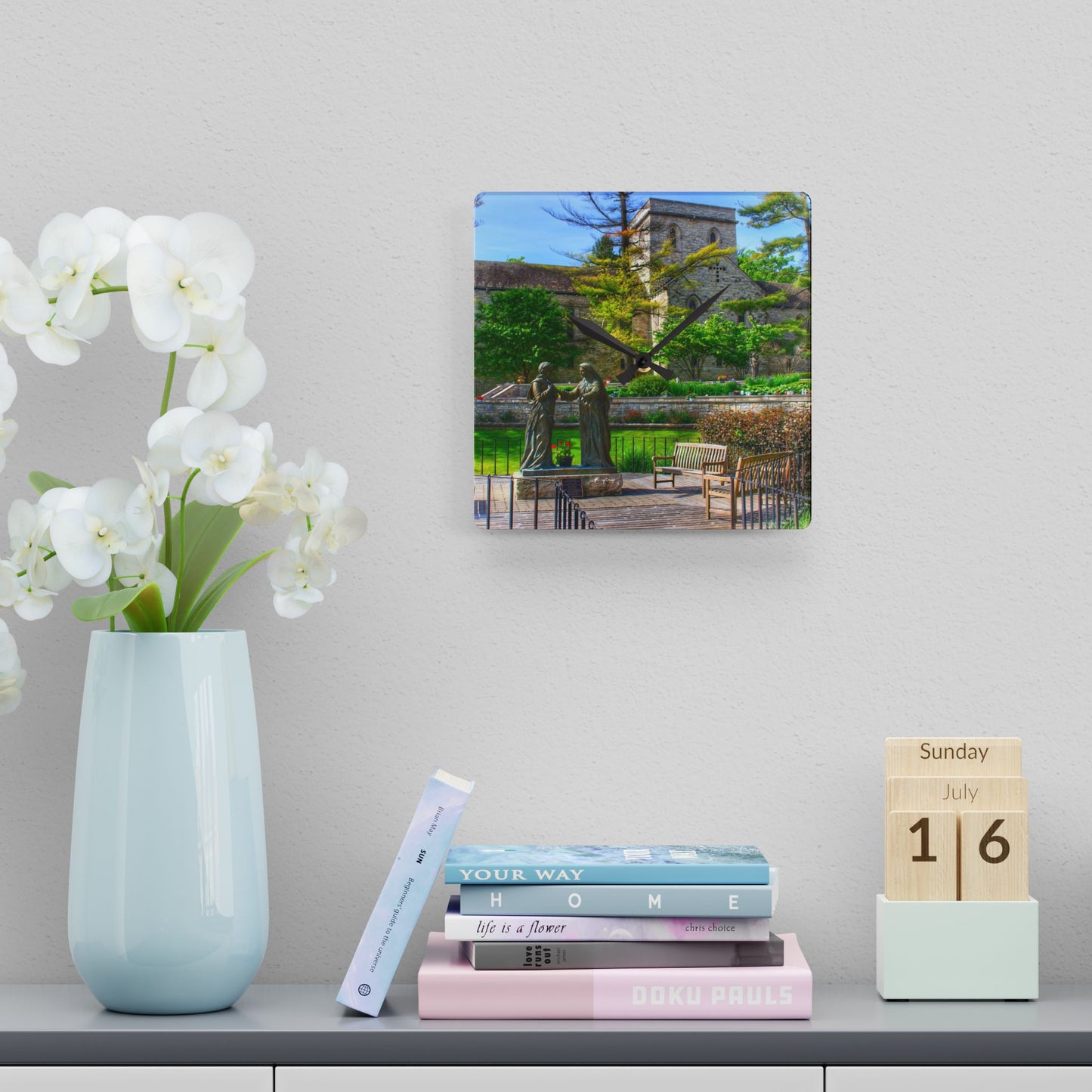 U R There Photography Saint Hugo of the Hills I Rustic Farmhouse Acrylic Analog Wall Clock