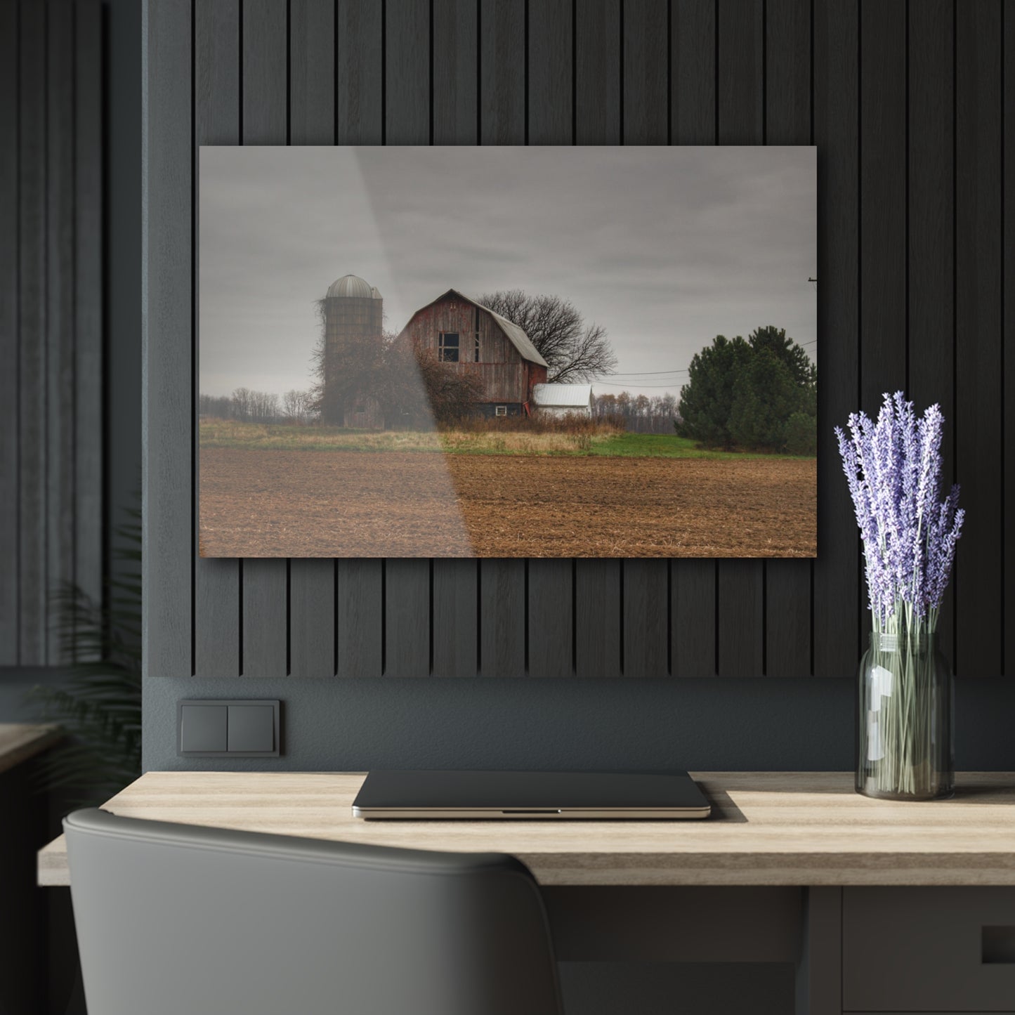 U R There Photography Reinelt Road Red Rustic Farmhouse Acrylic Wall Print