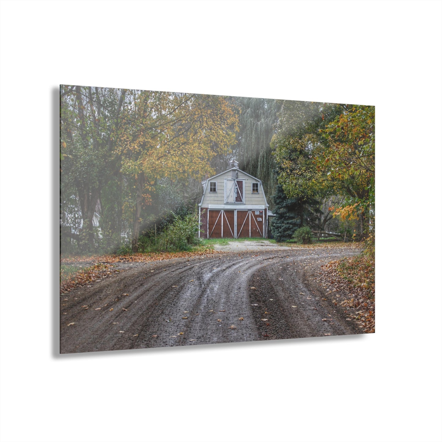 U R There Photography Barn at the Bend Rustic Farmhouse Acrylic Wall Print