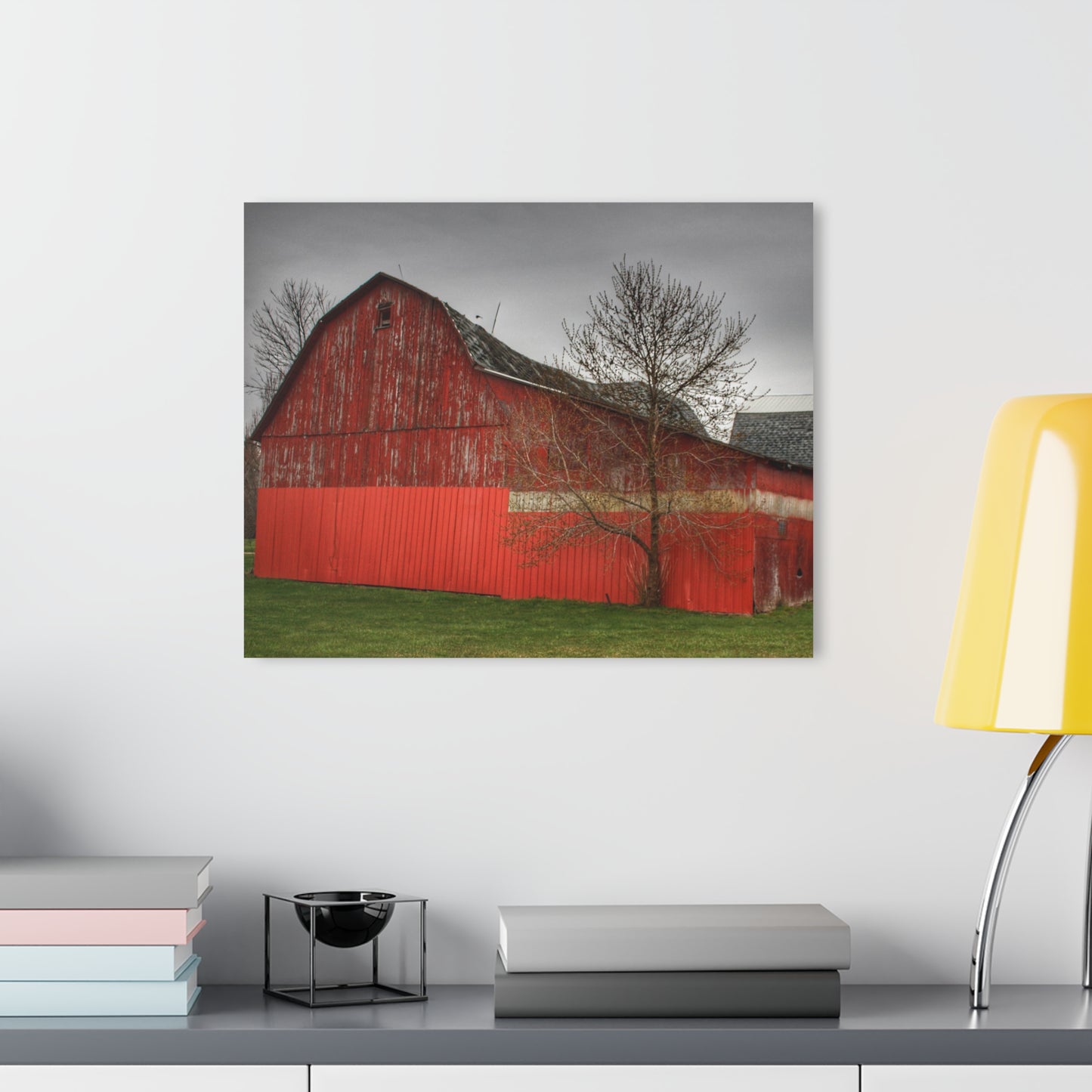 U R There Photography Almont Reds Rustic Farmhouse Acrylic Wall Print