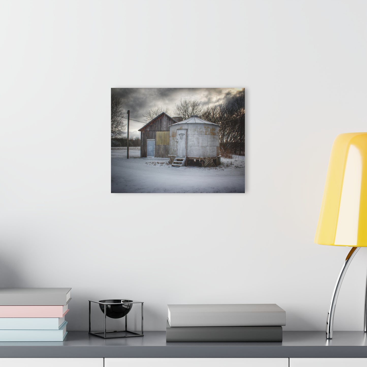 U R There Photography Vassar Silo and Shack Rustic Farmhouse Acrylic Wall Print