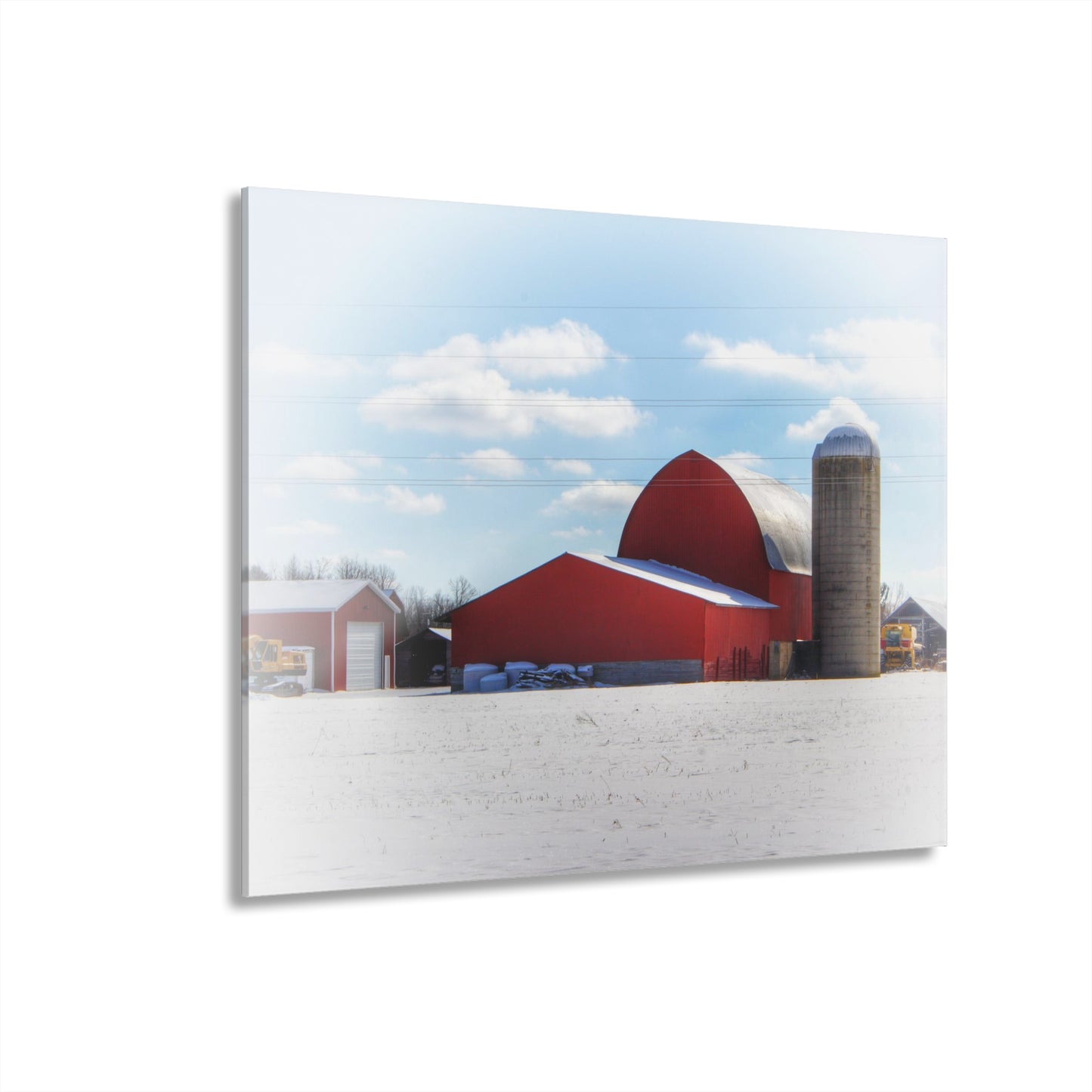 U R There Photography Barnes Road Reds Rustic Farmhouse Acrylic Wall Print