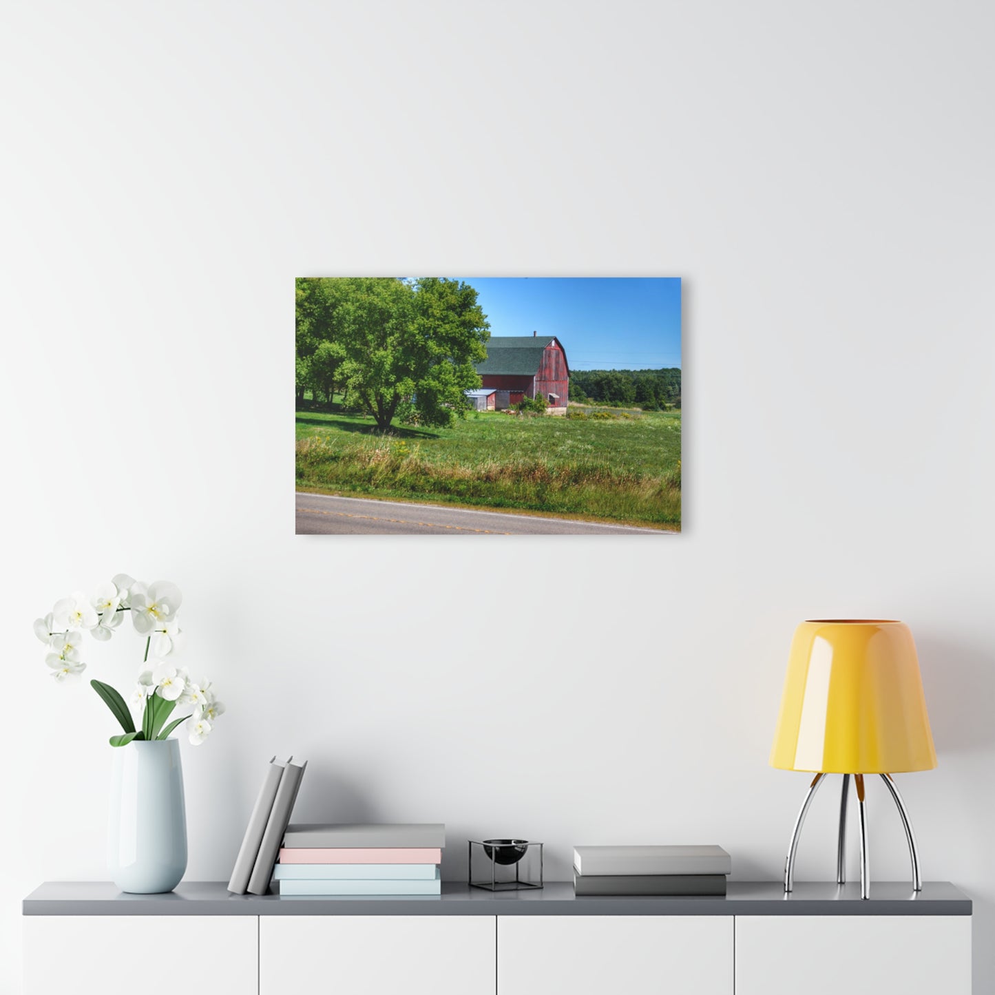 U R There Photography Clark Road Hillside Red II Rustic Farmhouse Acrylic Wall Print