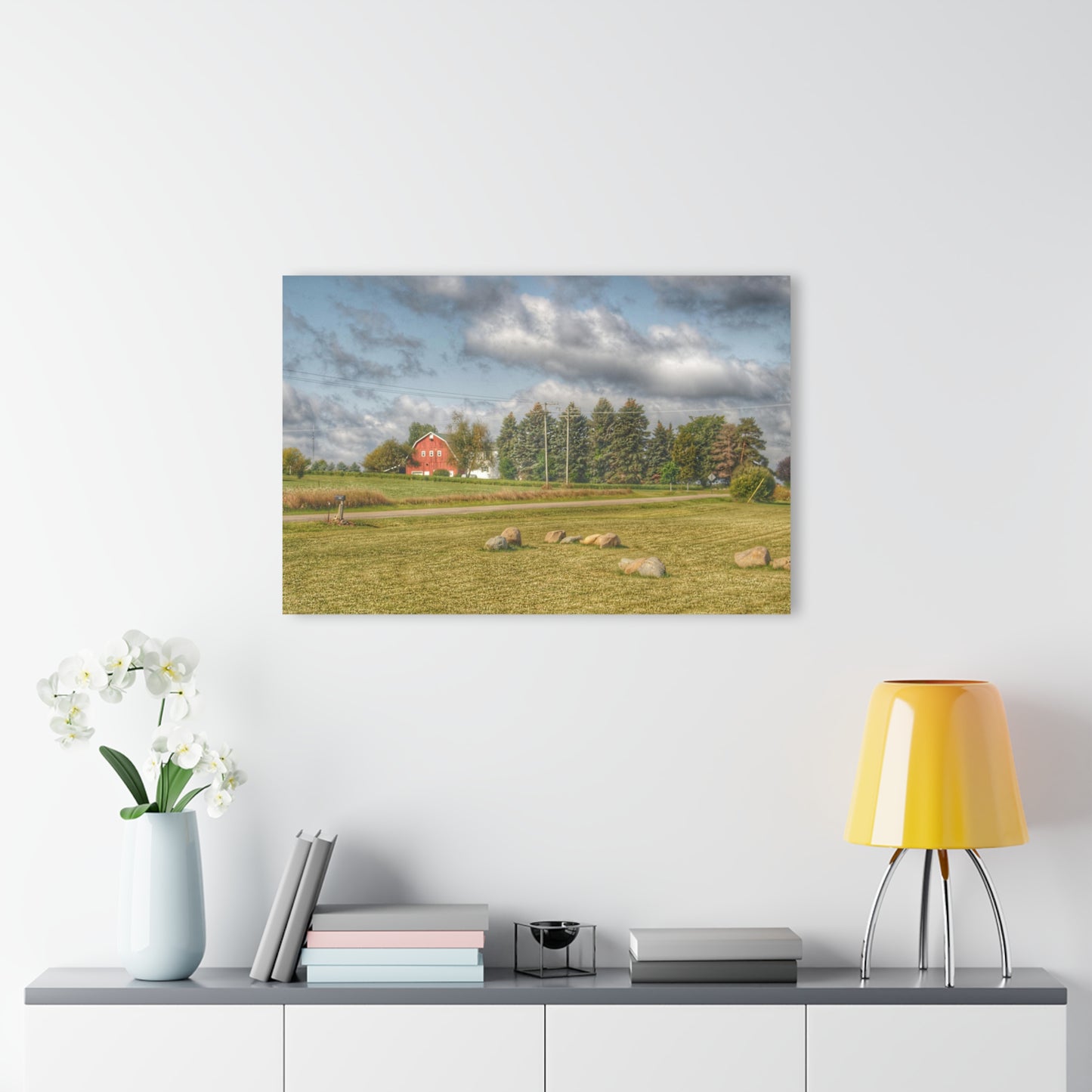 U R There Photography Across the Road Rustic Farmhouse Acrylic Wall Print