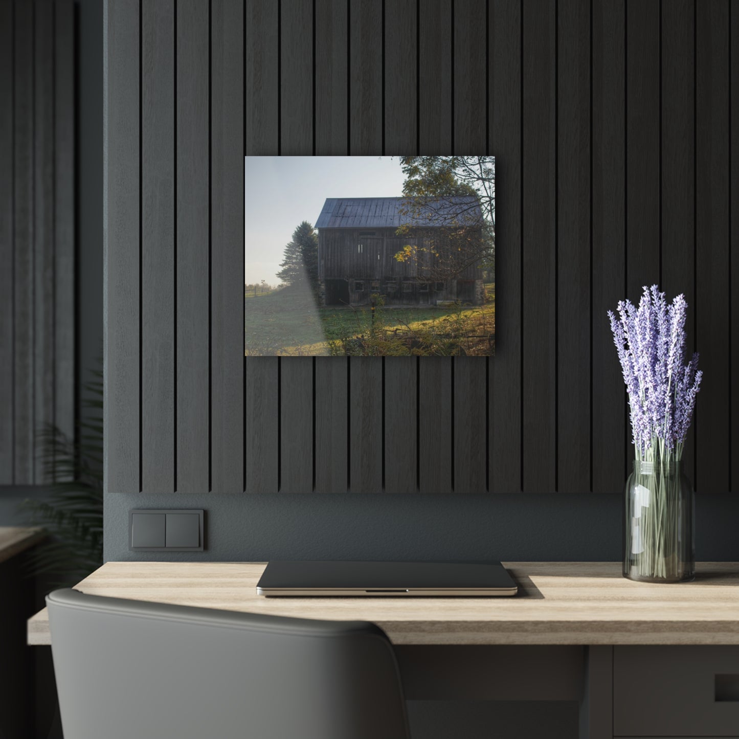 U R There Photography Summers Road Old Grey Rustic Farmhouse Acrylic Wall Print