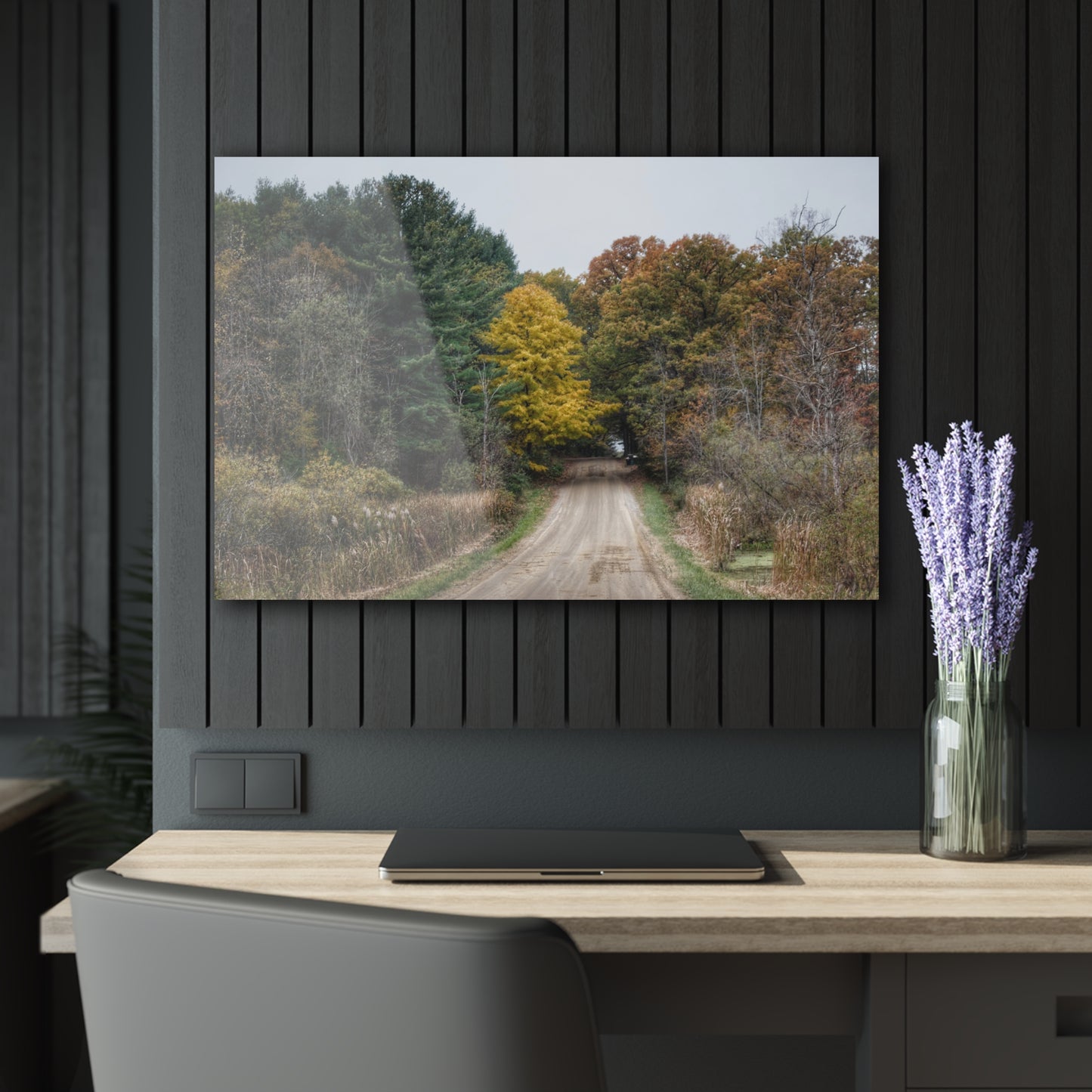 U R There Photography Country Roads in Dryden I Rustic Farmhouse Acrylic Wall Print