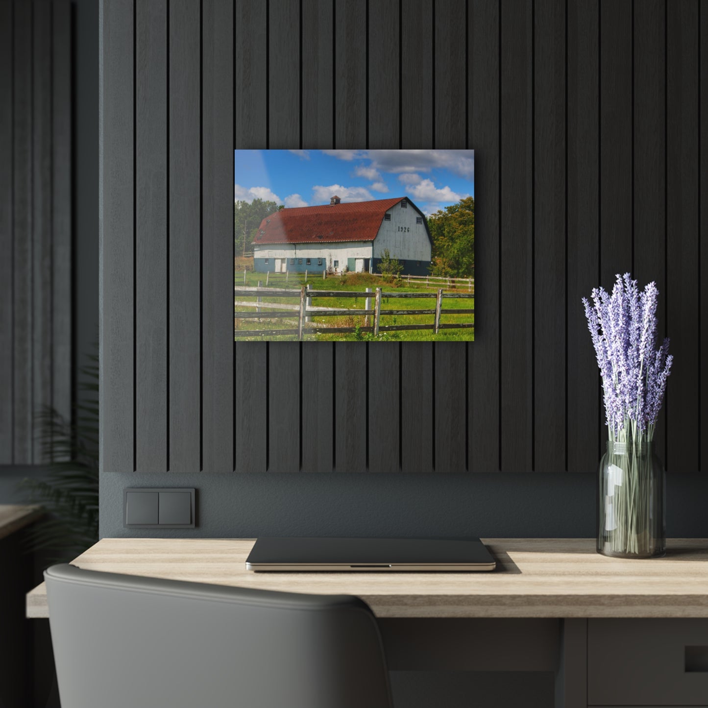 U R There Photography Beyond the Fence on Clark Road Rustic Farmhouse Acrylic Wall Print