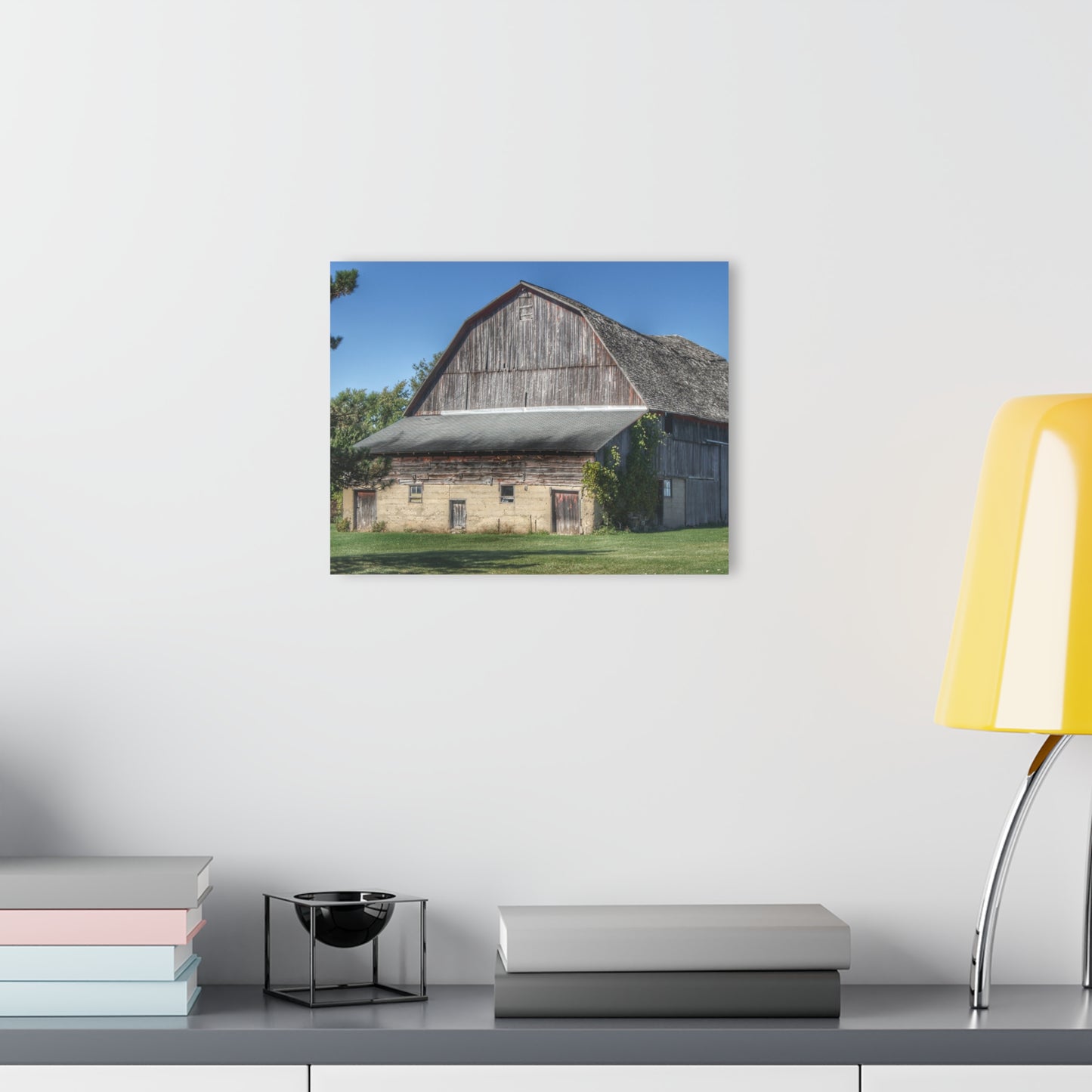 U R There Photography Snover Old Grey Rustic Farmhouse Acrylic Wall Print