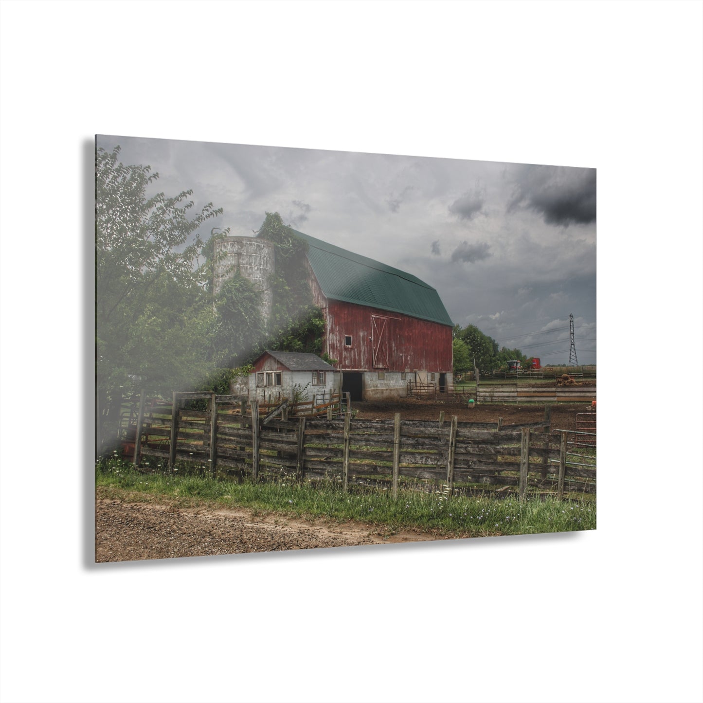 U R There Photography West Hunters Creek Road Red I Rustic Farmhouse Acrylic Wall Print
