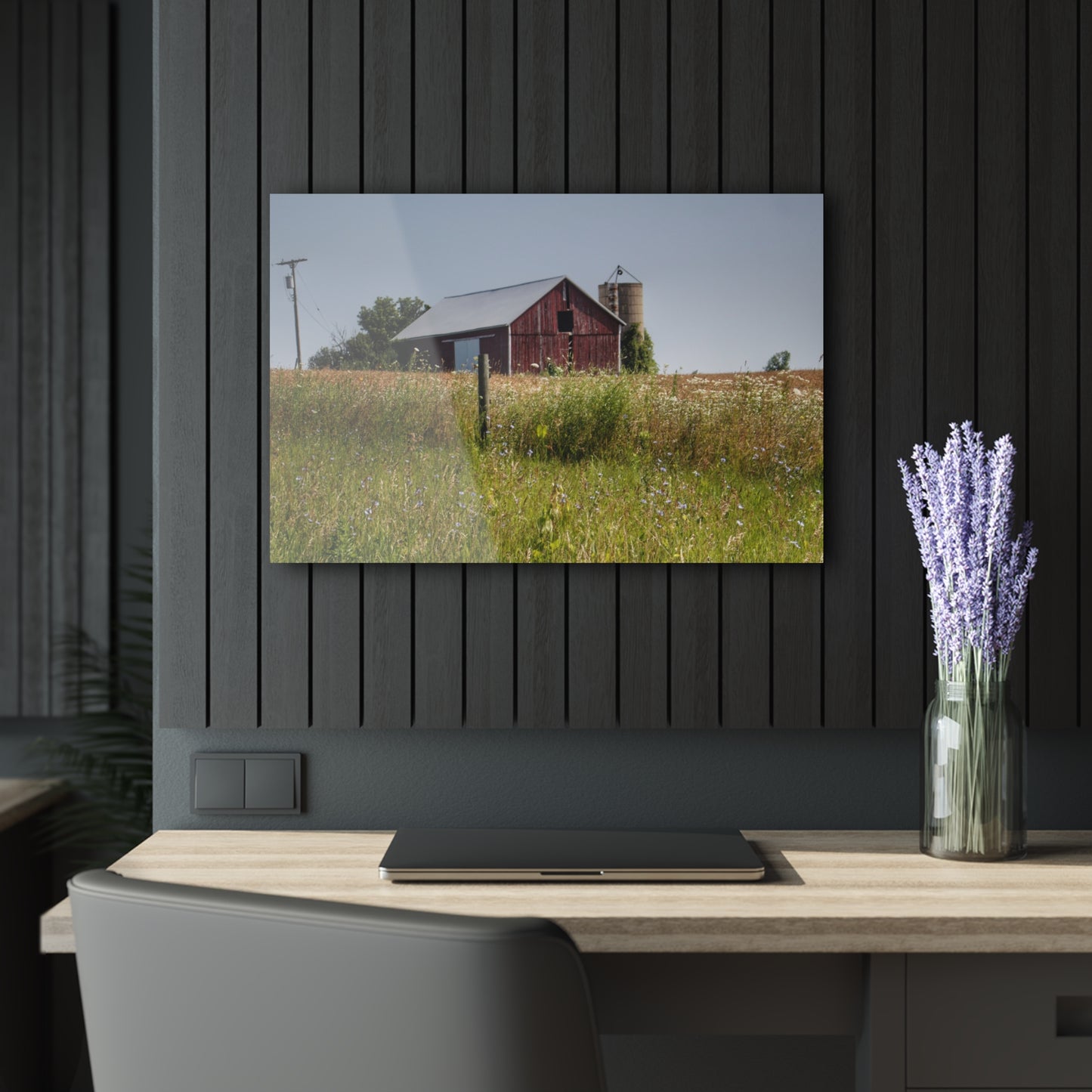 U R There Photography North Lake Pleasant Little Red I Rustic Farmhouse Acrylic Wall Print