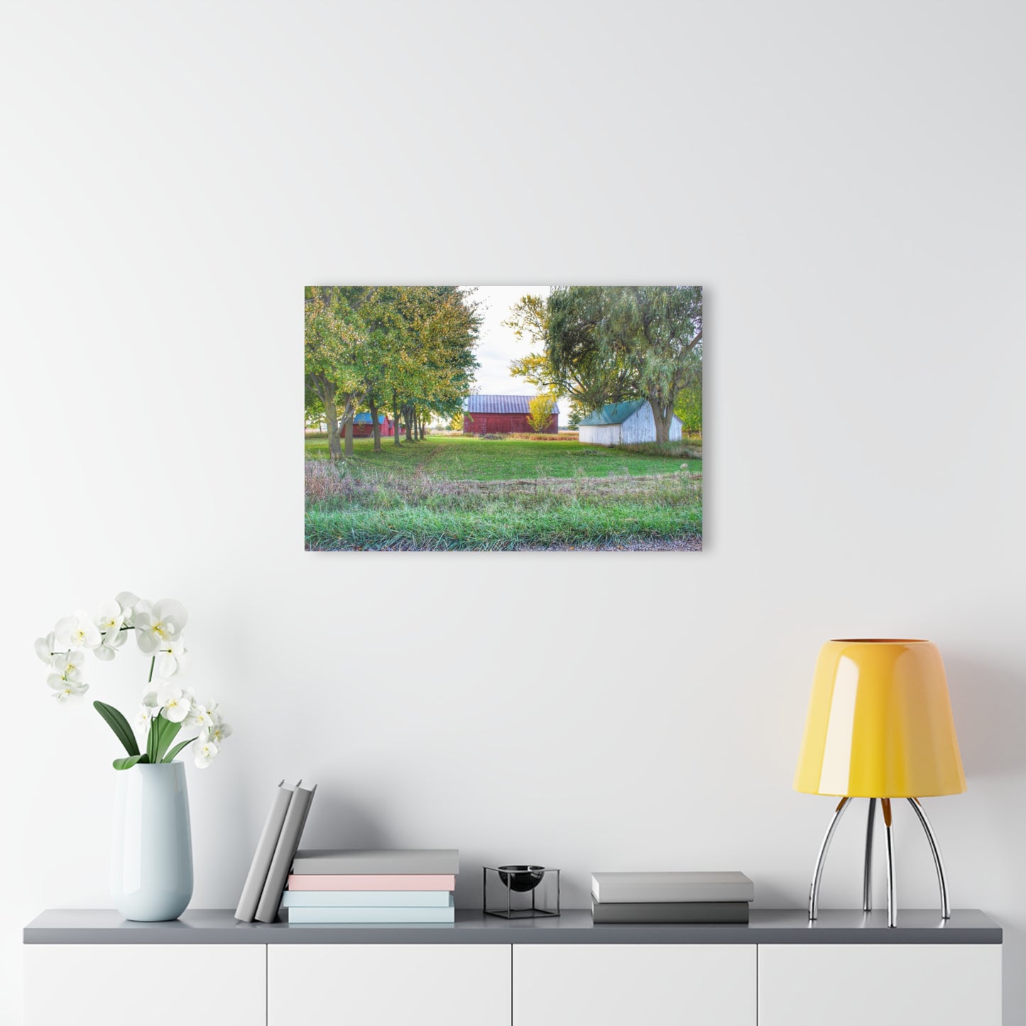 U R There Photography Wilcox Road Reds Rustic Farmhouse Acrylic Wall Print