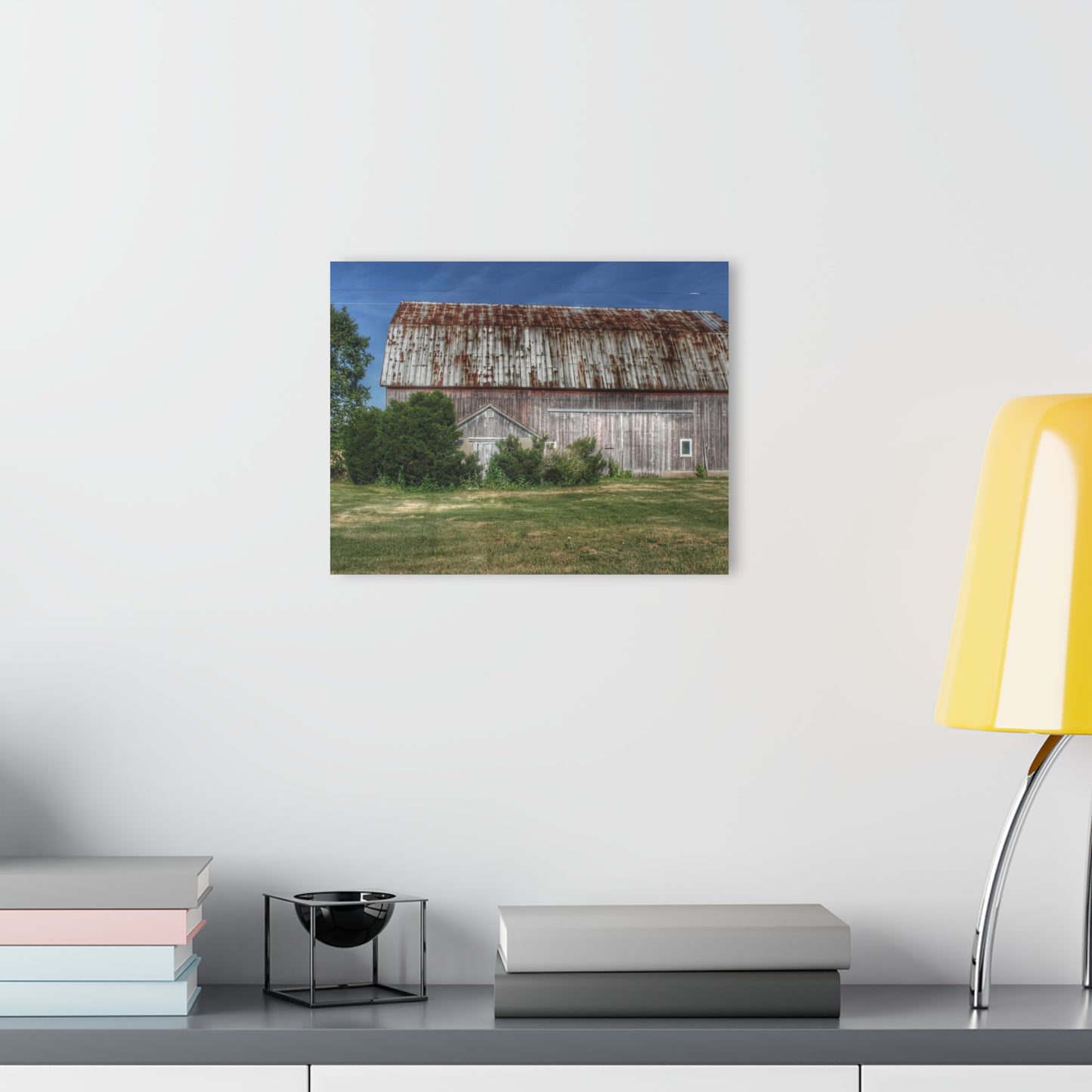 U R There Photography Barkley Road Red in Summer I Rustic Farmhouse Acrylic Wall Print
