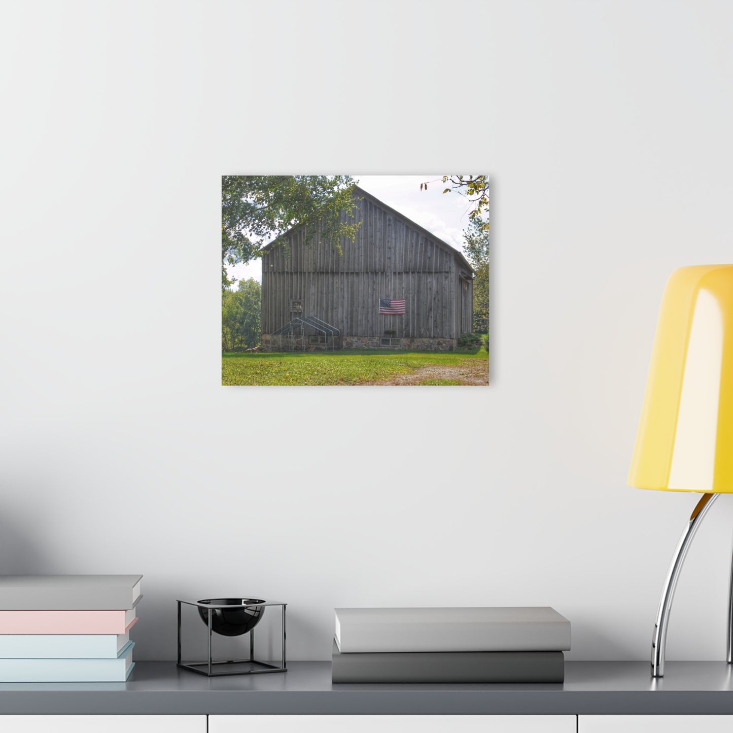 U R There Photography Sutton Road Patriot Grey II Rustic Farmhouse Acrylic Wall Print