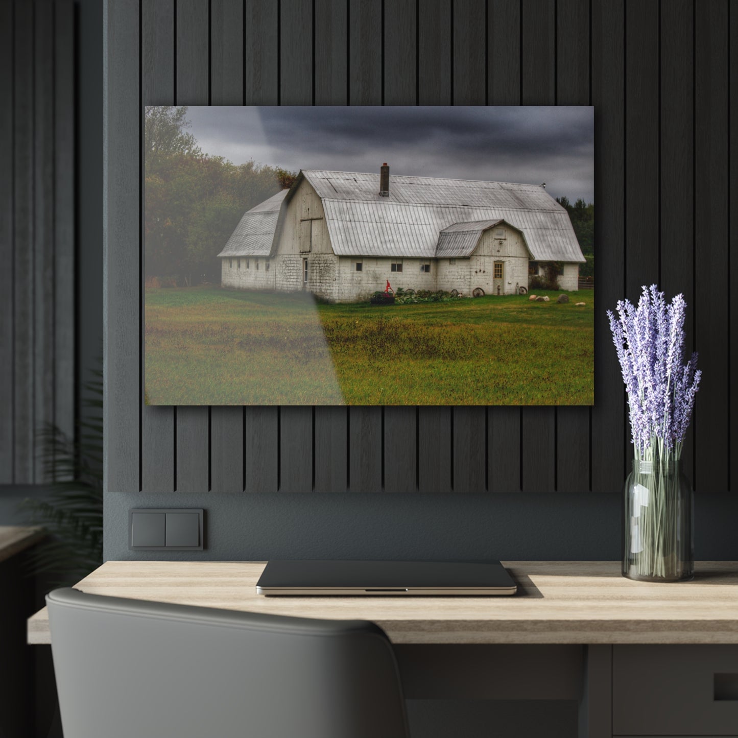 U R There Photography Milliman Road White Rustic Farmhouse Acrylic Wall Print