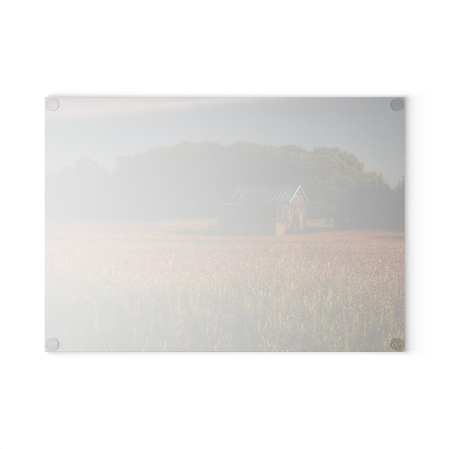 U R There Photography Snover Grey I Rustic Farmhouse Tempered-Glass Cutting Board