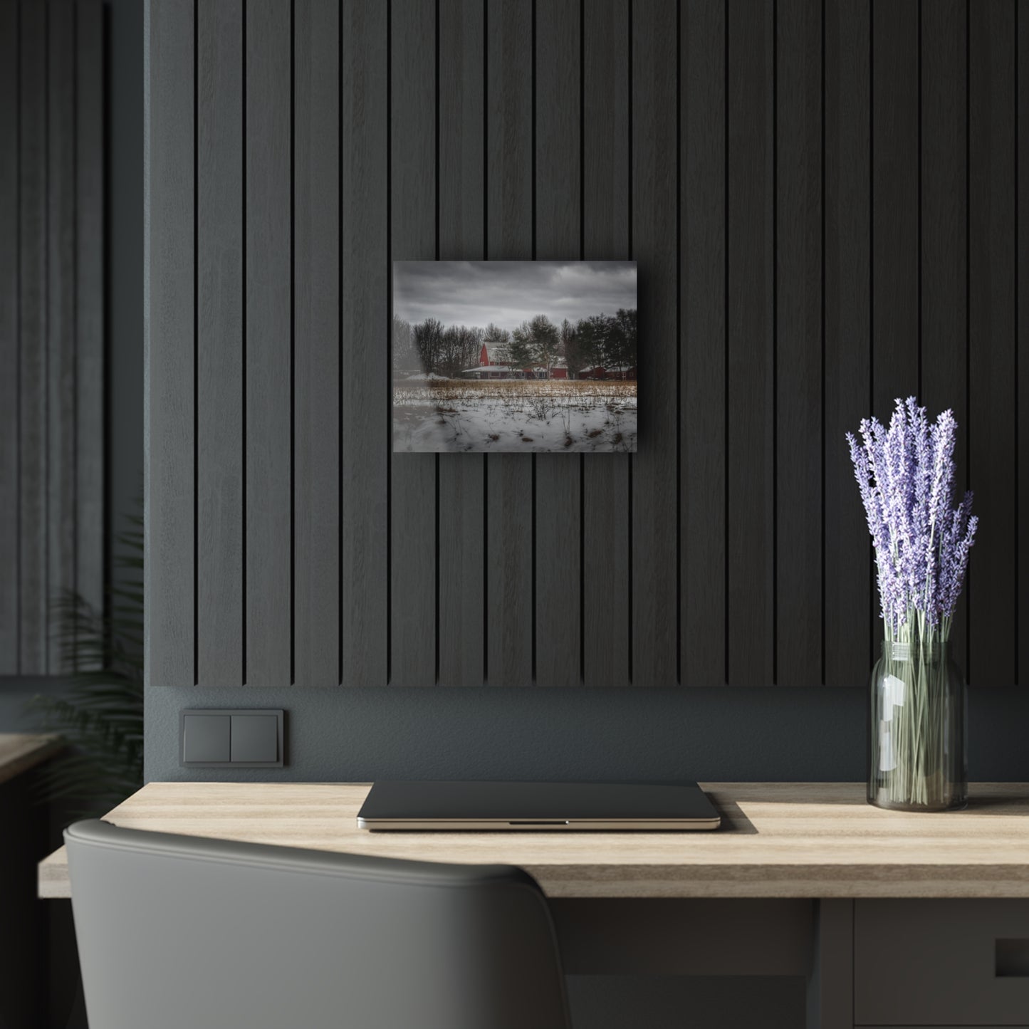 Rustic Farmhouse Wall Print Featuring Across the Field in Thornville