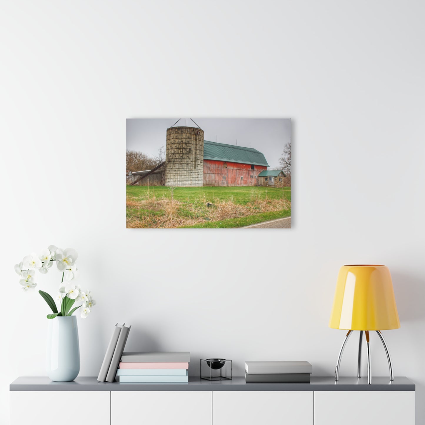 U R There Photography Plumb Creek Road Red I Rustic Farmhouse Acrylic Wall Print