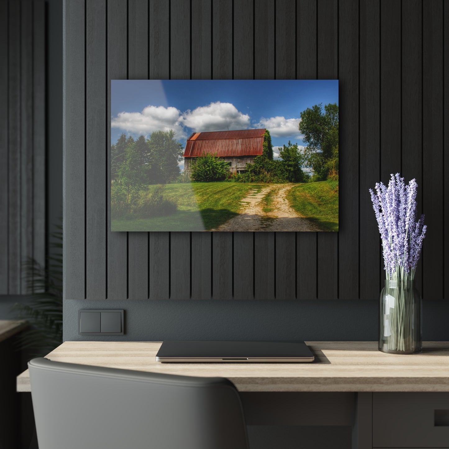 U R There Photography Grey Road Rusted III Rustic Farmhouse Acrylic Wall Print