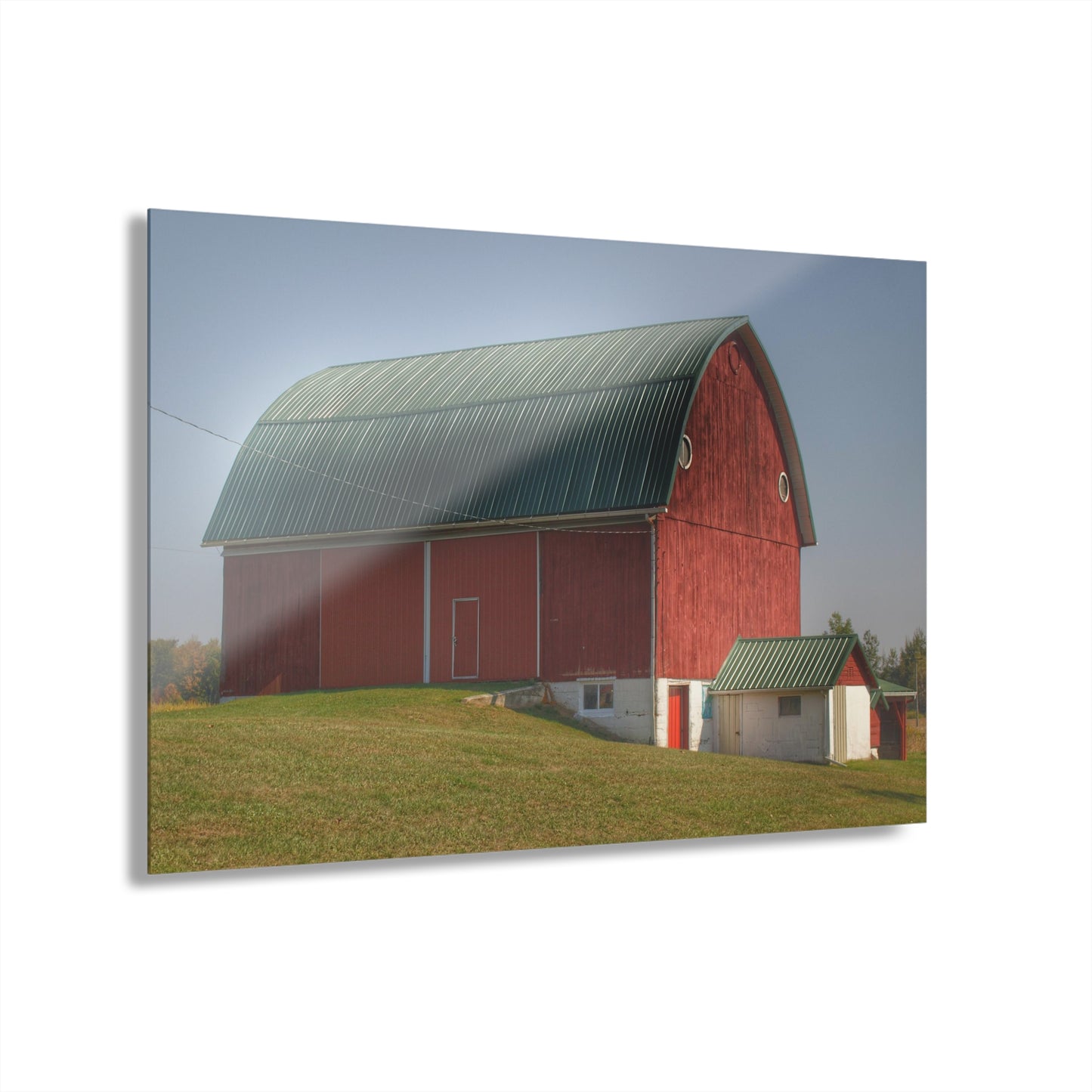 U R There Photography Barnes Road Red Rustic Farmhouse Acrylic Wall Print